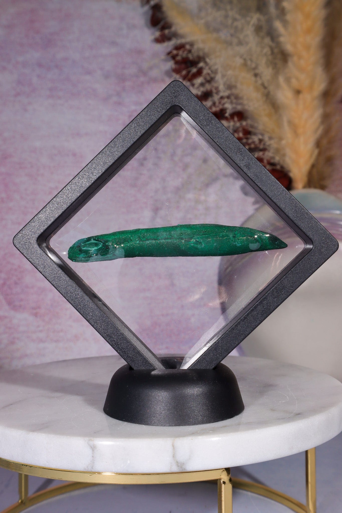 Malachite Stalactite 28gr,  Zaire- Congo Minerals Tali & Loz Crystals