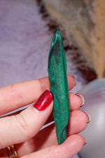Malachite Stalactite 28gr,  Zaire- Congo Minerals Tali & Loz Crystals