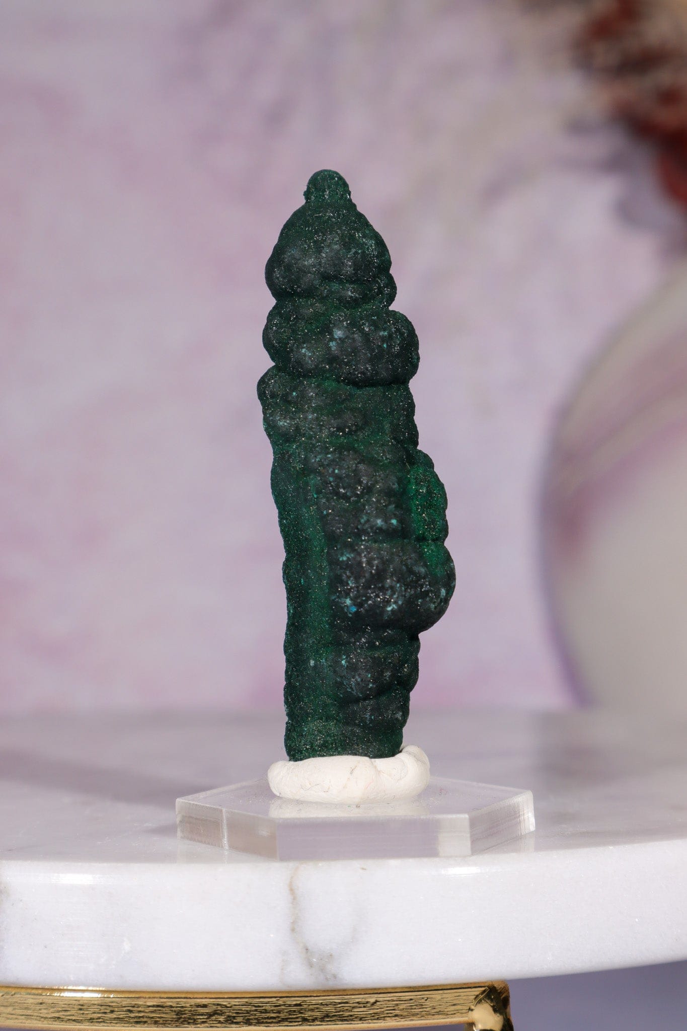 Malachite Stalactite 29gr,  Zaire- Congo Minerals Tali & Loz Crystals
