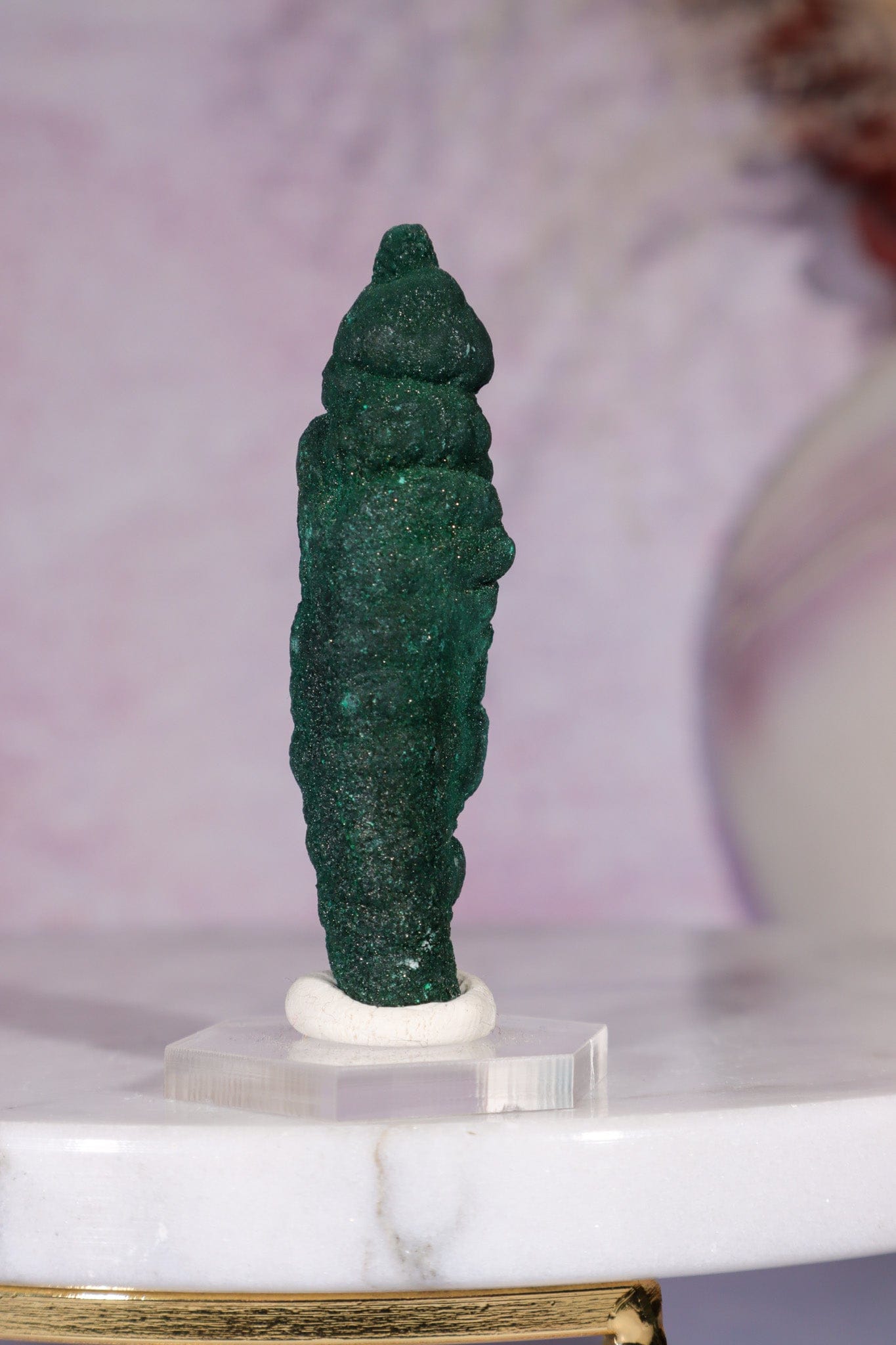 Malachite Stalactite 29gr,  Zaire- Congo Minerals Tali & Loz Crystals