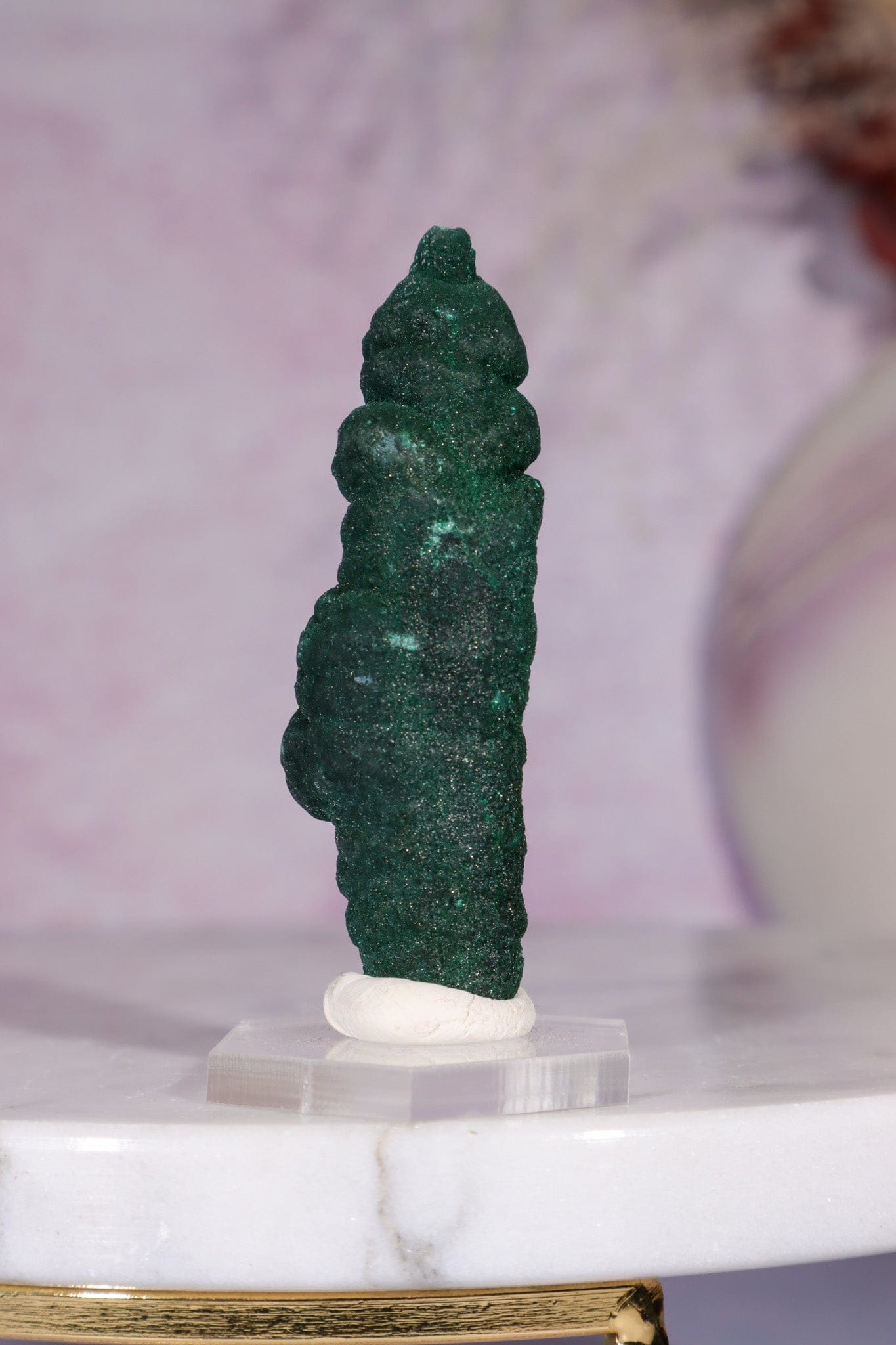 Malachite Stalactite 29gr,  Zaire- Congo Minerals Tali & Loz Crystals