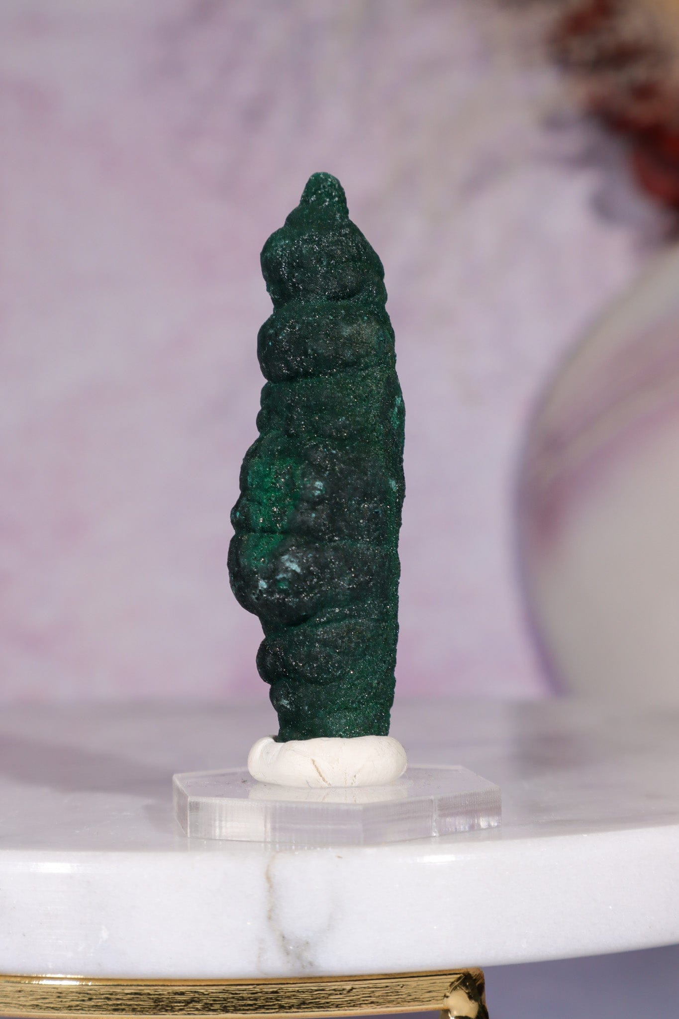 Malachite Stalactite 29gr,  Zaire- Congo Minerals Tali & Loz Crystals