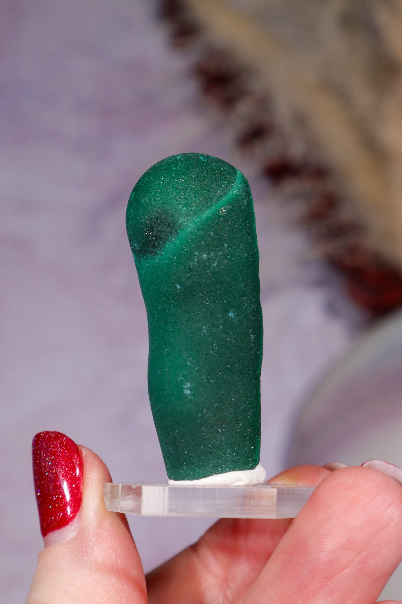 Malachite Stalactite 36gr , Zaire- Congo Minerals Tali & Loz Crystals