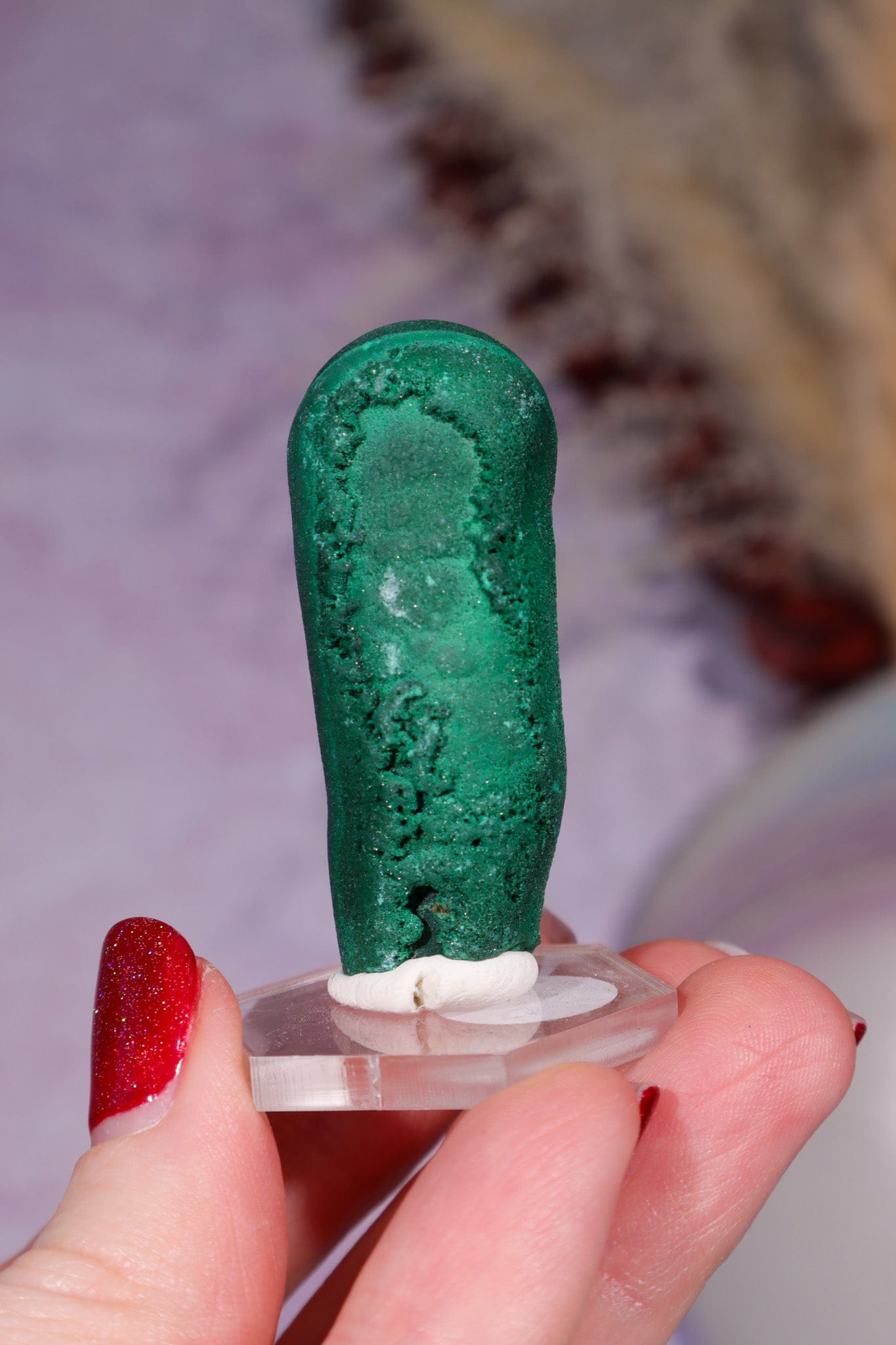 Malachite Stalactite 36gr , Zaire- Congo Minerals Tali & Loz Crystals