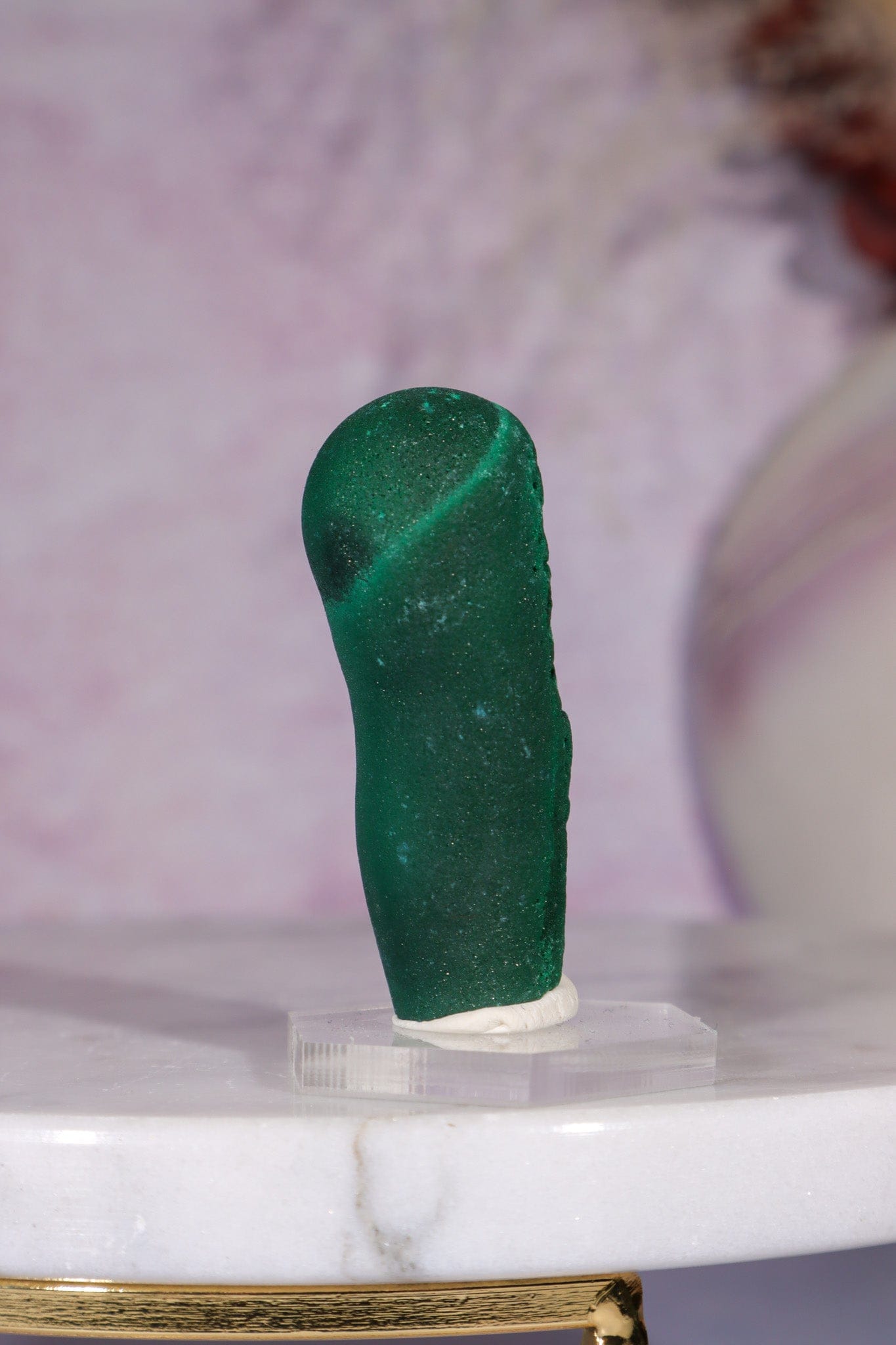 Malachite Stalactite 36gr , Zaire- Congo Minerals Tali & Loz Crystals