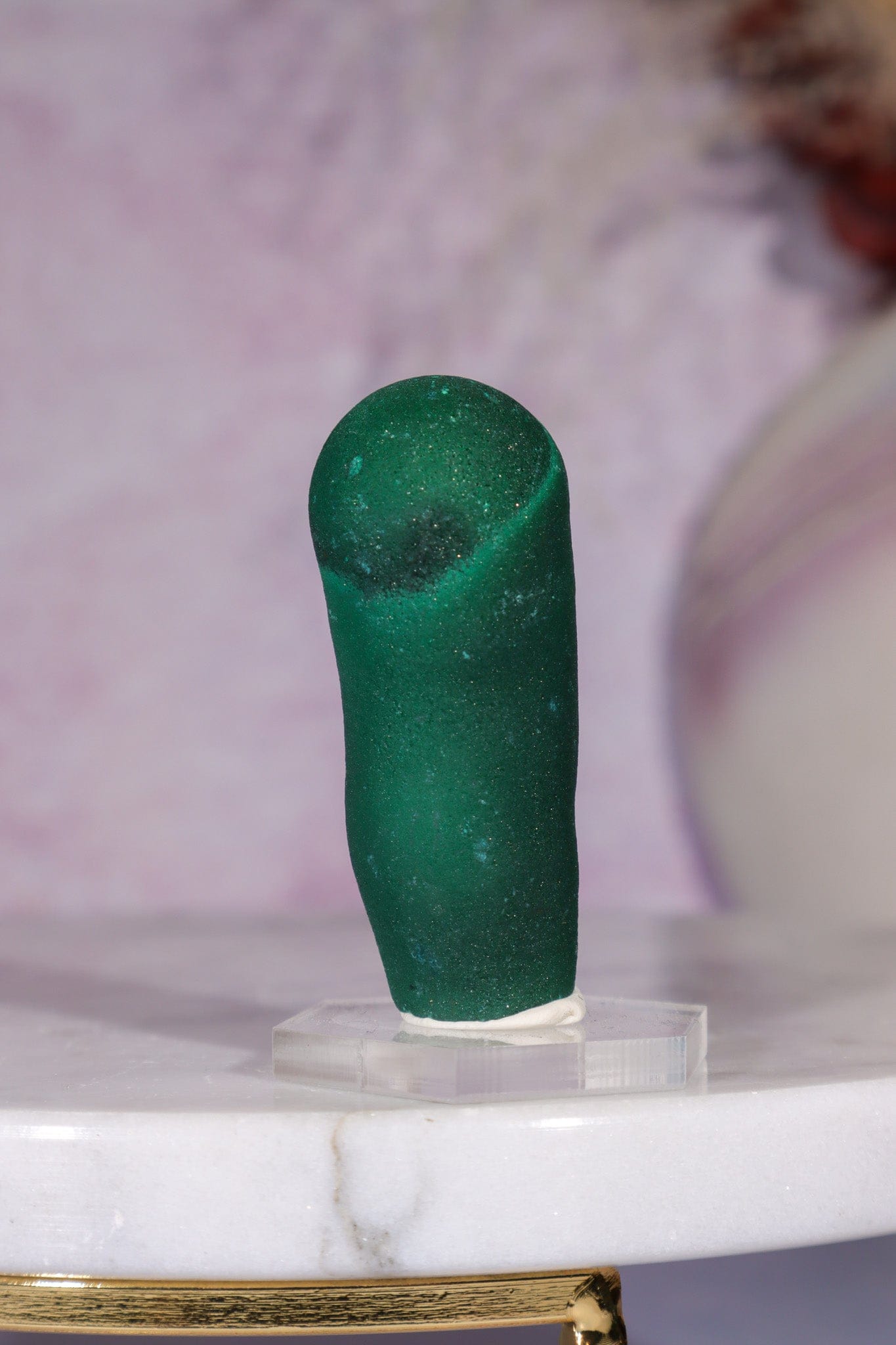 Malachite Stalactite 36gr , Zaire- Congo Minerals Tali & Loz Crystals