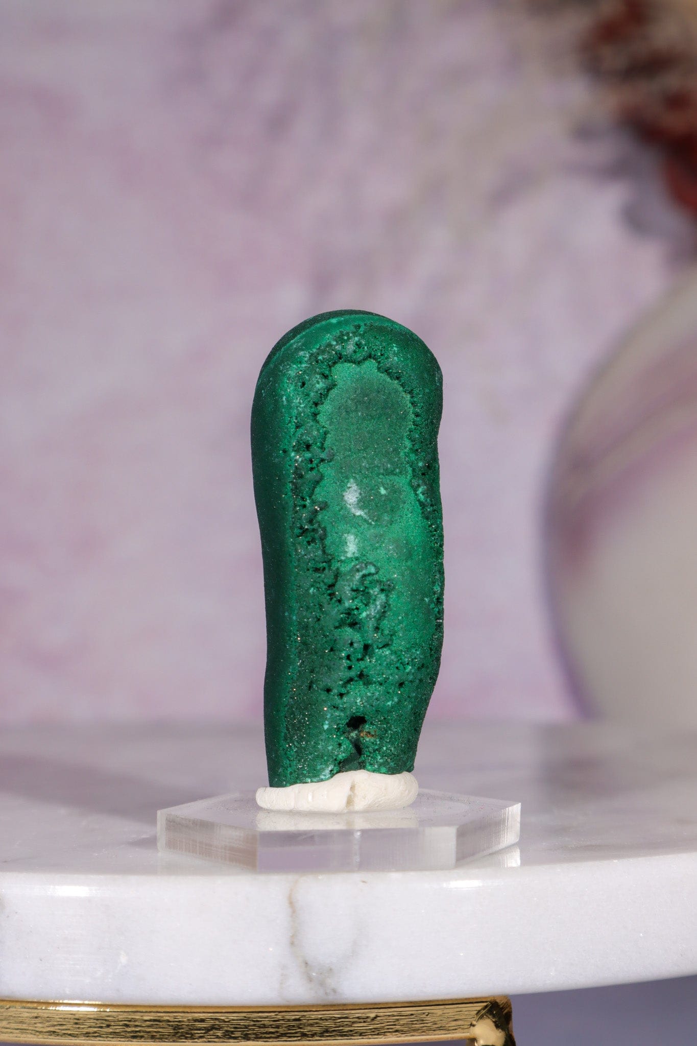 Malachite Stalactite 36gr , Zaire- Congo Minerals Tali & Loz Crystals