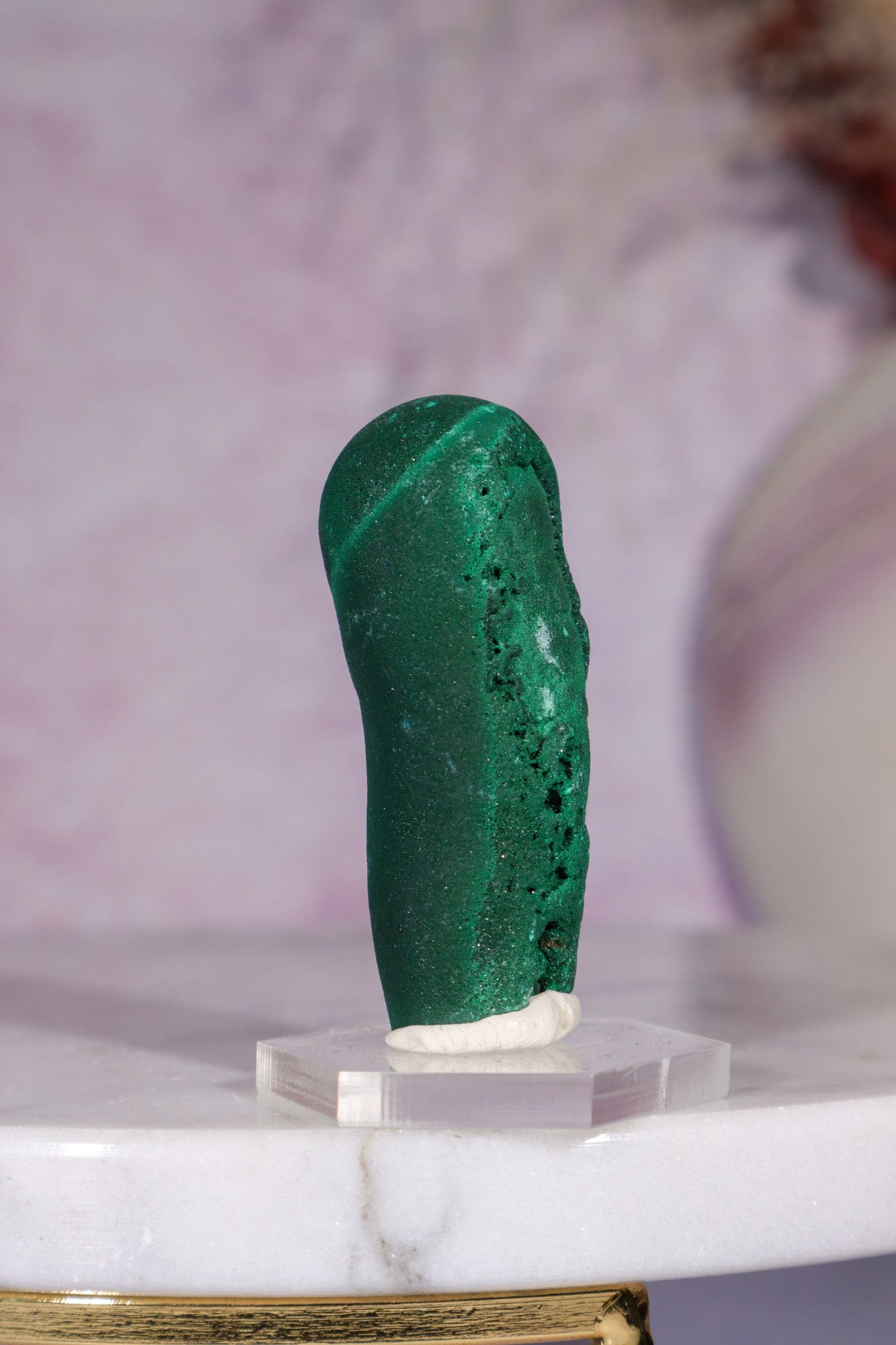 Malachite Stalactite 36gr , Zaire- Congo Minerals Tali & Loz Crystals