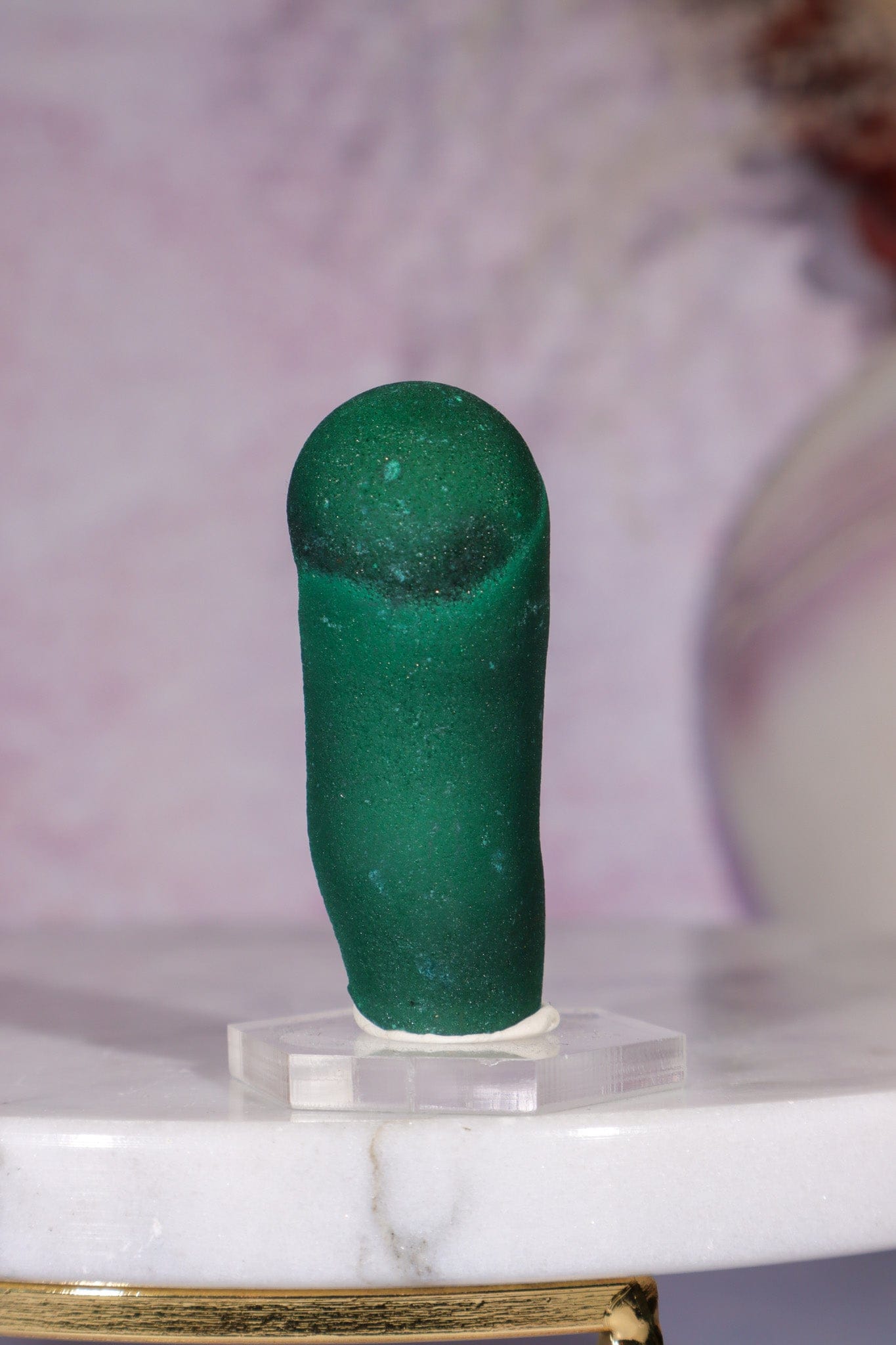 Malachite Stalactite 36gr , Zaire- Congo Minerals Tali & Loz Crystals