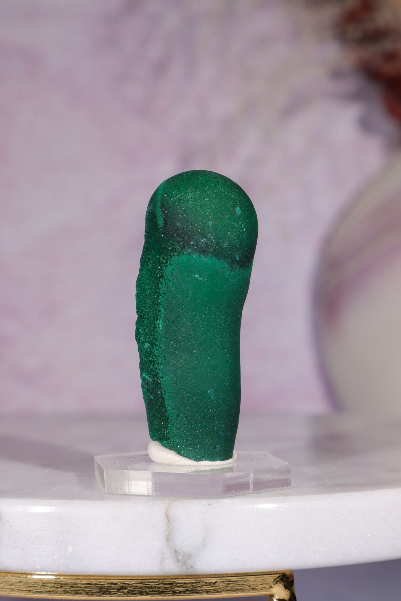 Malachite Stalactite 36gr , Zaire- Congo Minerals Tali & Loz Crystals