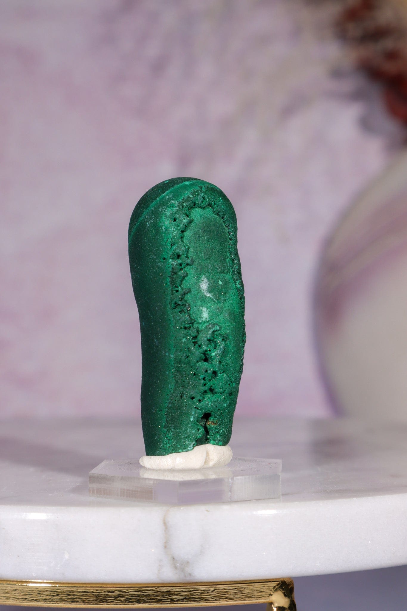 Malachite Stalactite 36gr , Zaire- Congo Minerals Tali & Loz Crystals