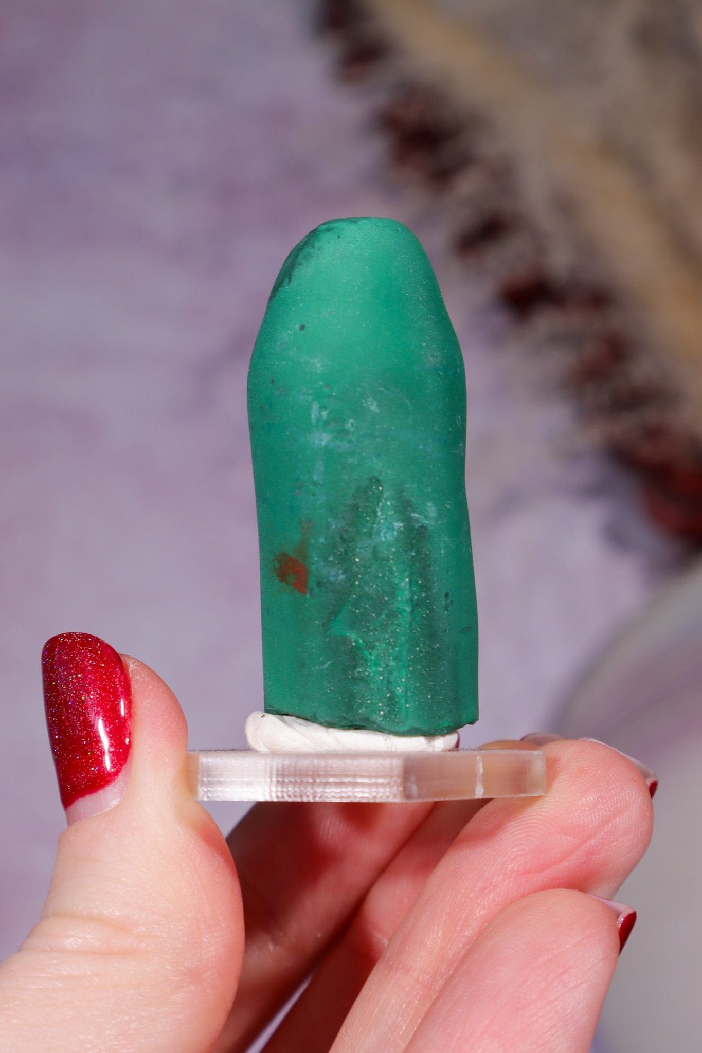 Malachite Stalactite 40gr , Zaire- Congo Minerals Tali & Loz Crystals