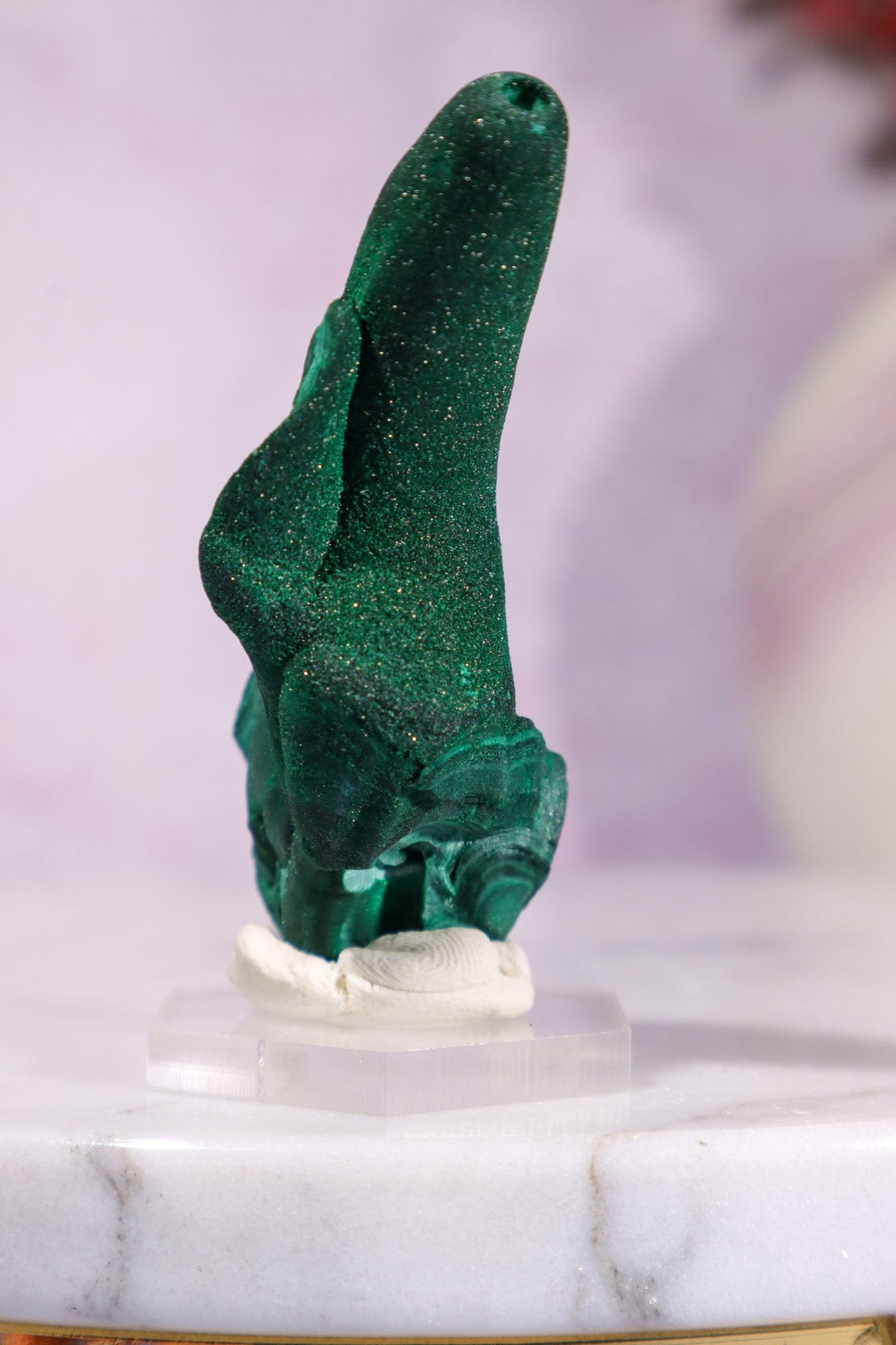 Malachite Stalactite 41gr | Zaire- Congo Minerals Tali & Loz Crystals