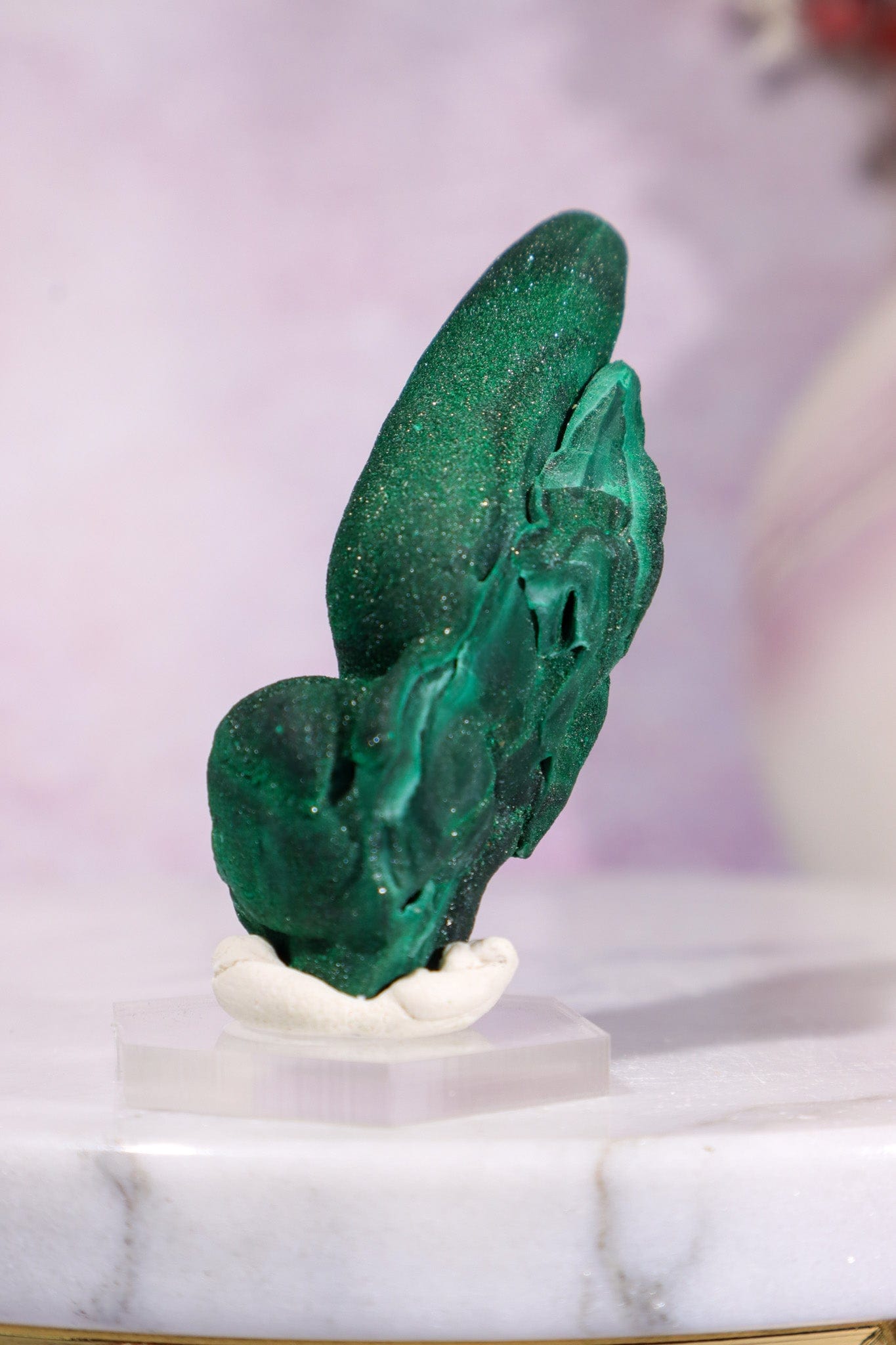 Malachite Stalactite 41gr | Zaire- Congo Minerals Tali & Loz Crystals