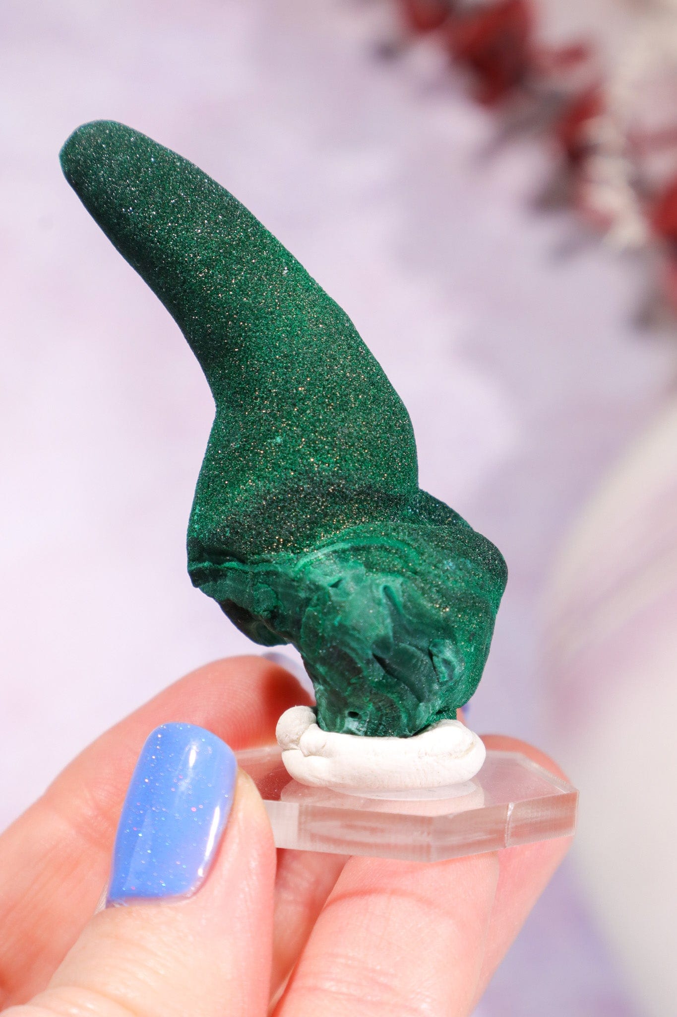 Malachite Stalactite 41gr | Zaire- Congo Minerals Tali & Loz Crystals