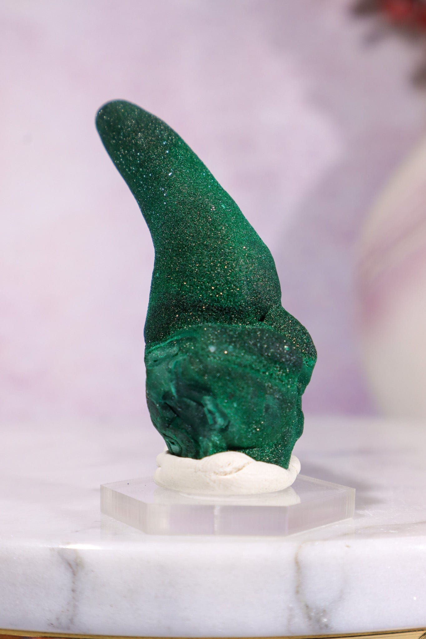 Malachite Stalactite 41gr | Zaire- Congo Minerals Tali & Loz Crystals