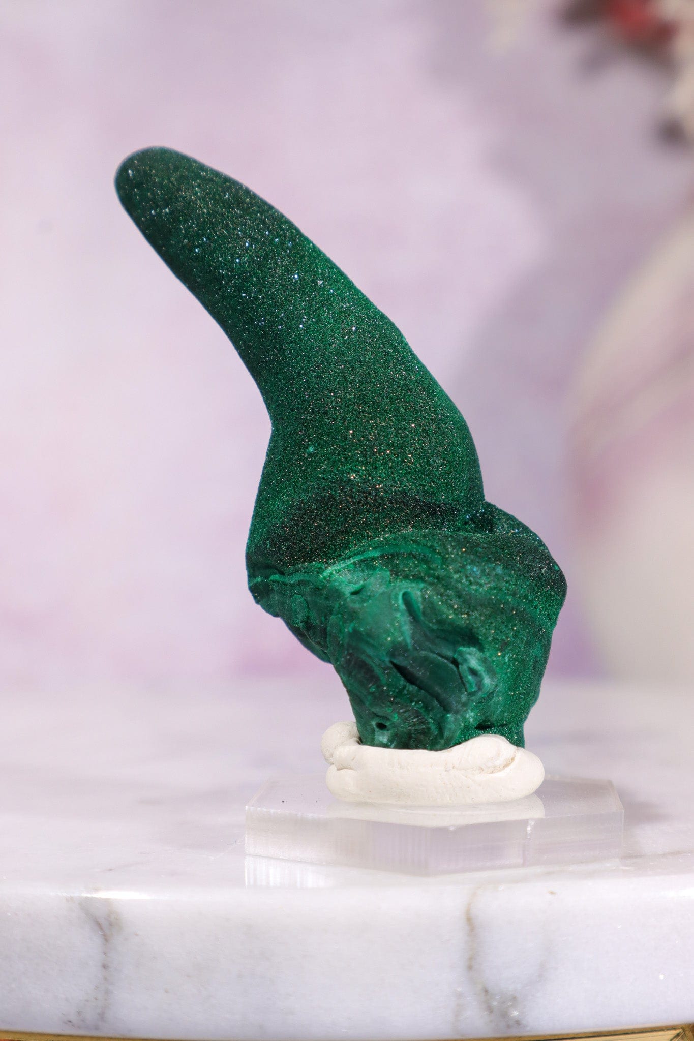 Malachite Stalactite 41gr | Zaire- Congo Minerals Tali & Loz Crystals