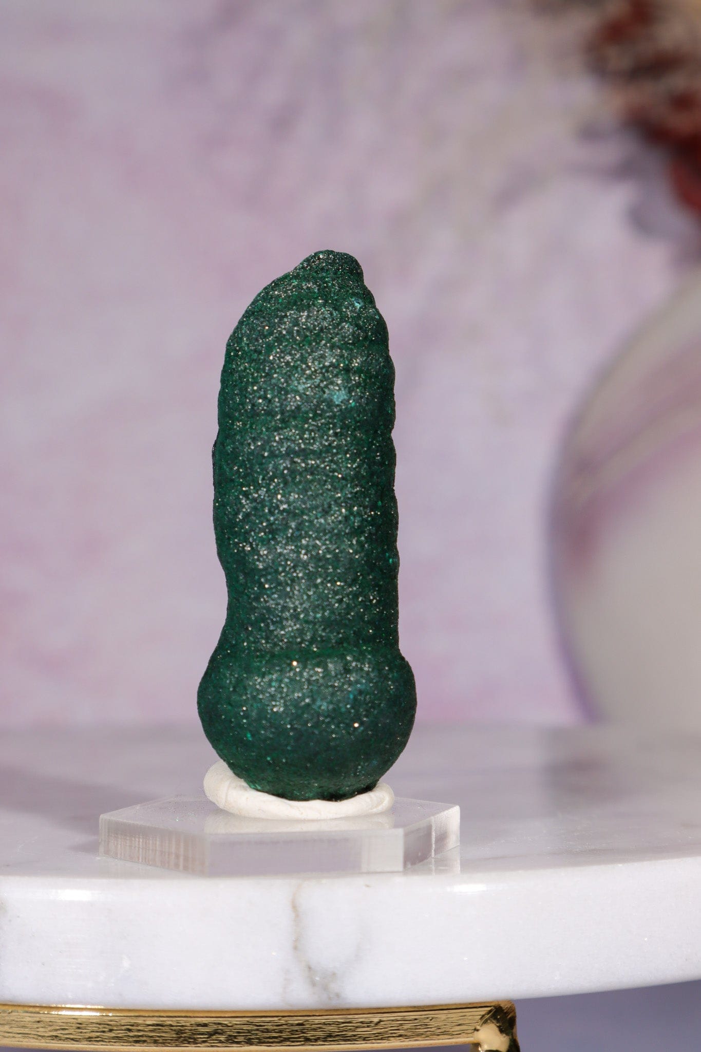 Malachite Stalactite 42gr,  Zaire- Congo Minerals Tali & Loz Crystals