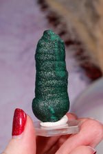 Malachite Stalactite 42gr,  Zaire- Congo Minerals Tali & Loz Crystals