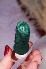 Malachite Stalactite 42gr,  Zaire- Congo Minerals Tali & Loz Crystals