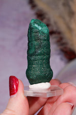 Malachite Stalactite 42gr,  Zaire- Congo Minerals Tali & Loz Crystals