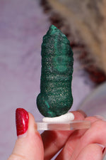 Malachite Stalactite 42gr,  Zaire- Congo Minerals Tali & Loz Crystals