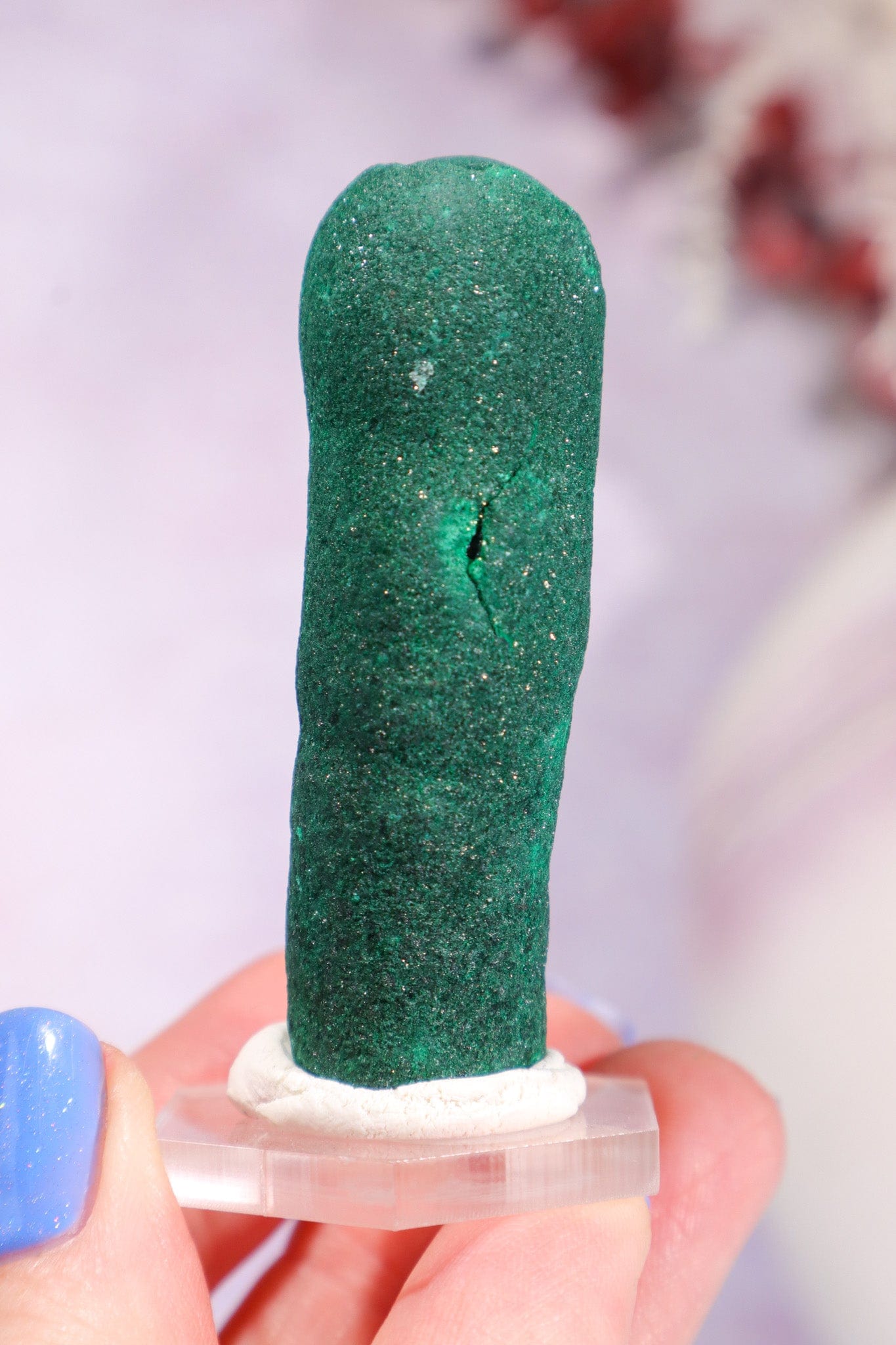 Malachite Stalactite 46gr | Zaire- Congo Minerals Tali & Loz Crystals