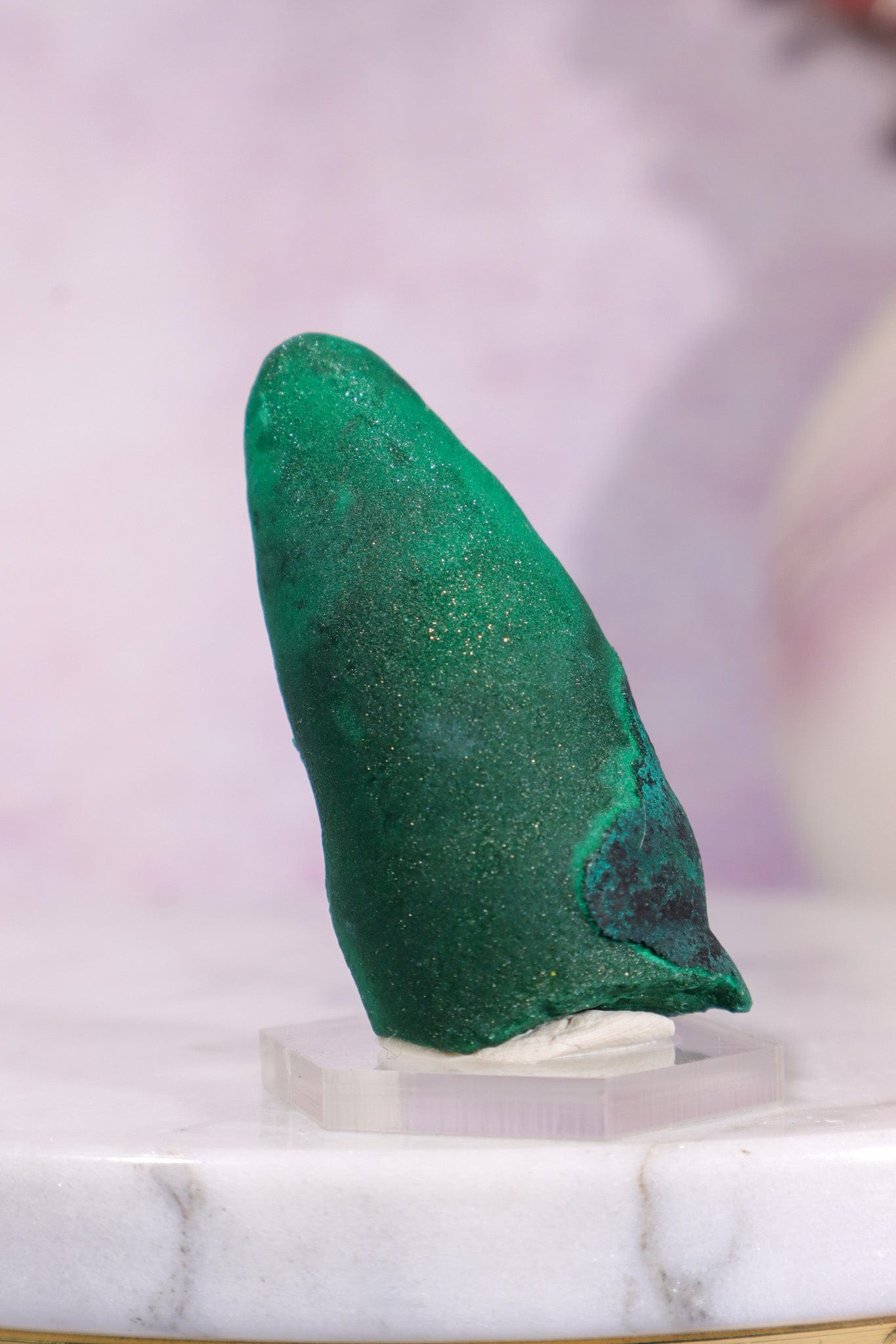 Malachite Stalactite 52gr | Zaire- Congo Minerals Tali & Loz Crystals