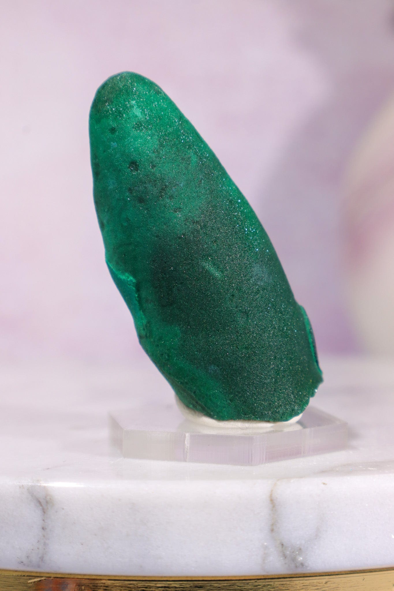 Malachite Stalactite 52gr | Zaire- Congo Minerals Tali & Loz Crystals