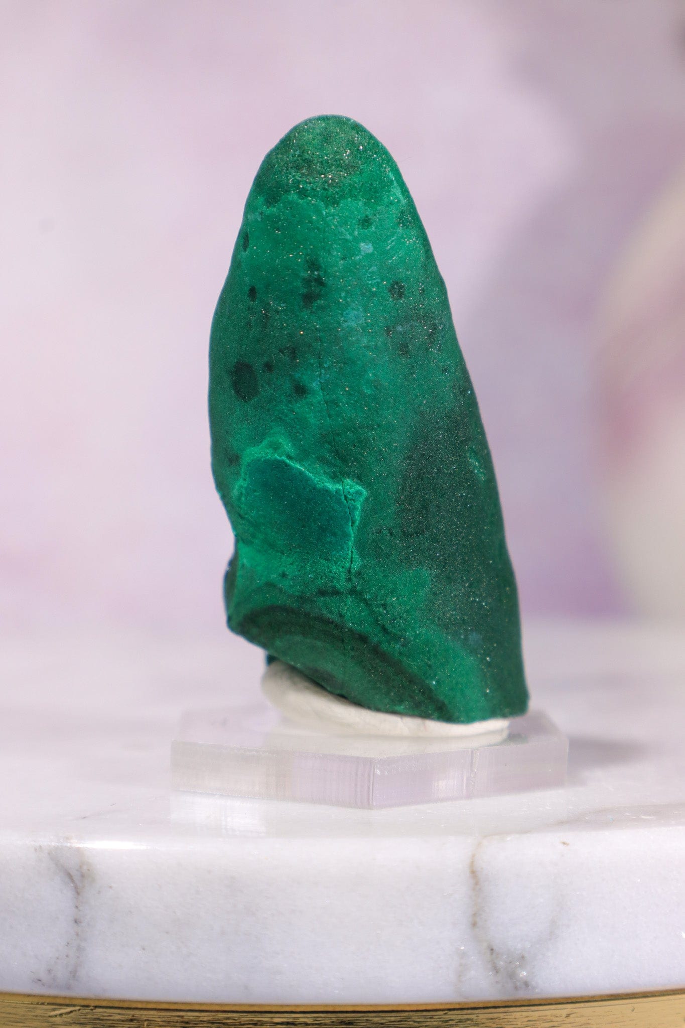 Malachite Stalactite 52gr | Zaire- Congo Minerals Tali & Loz Crystals