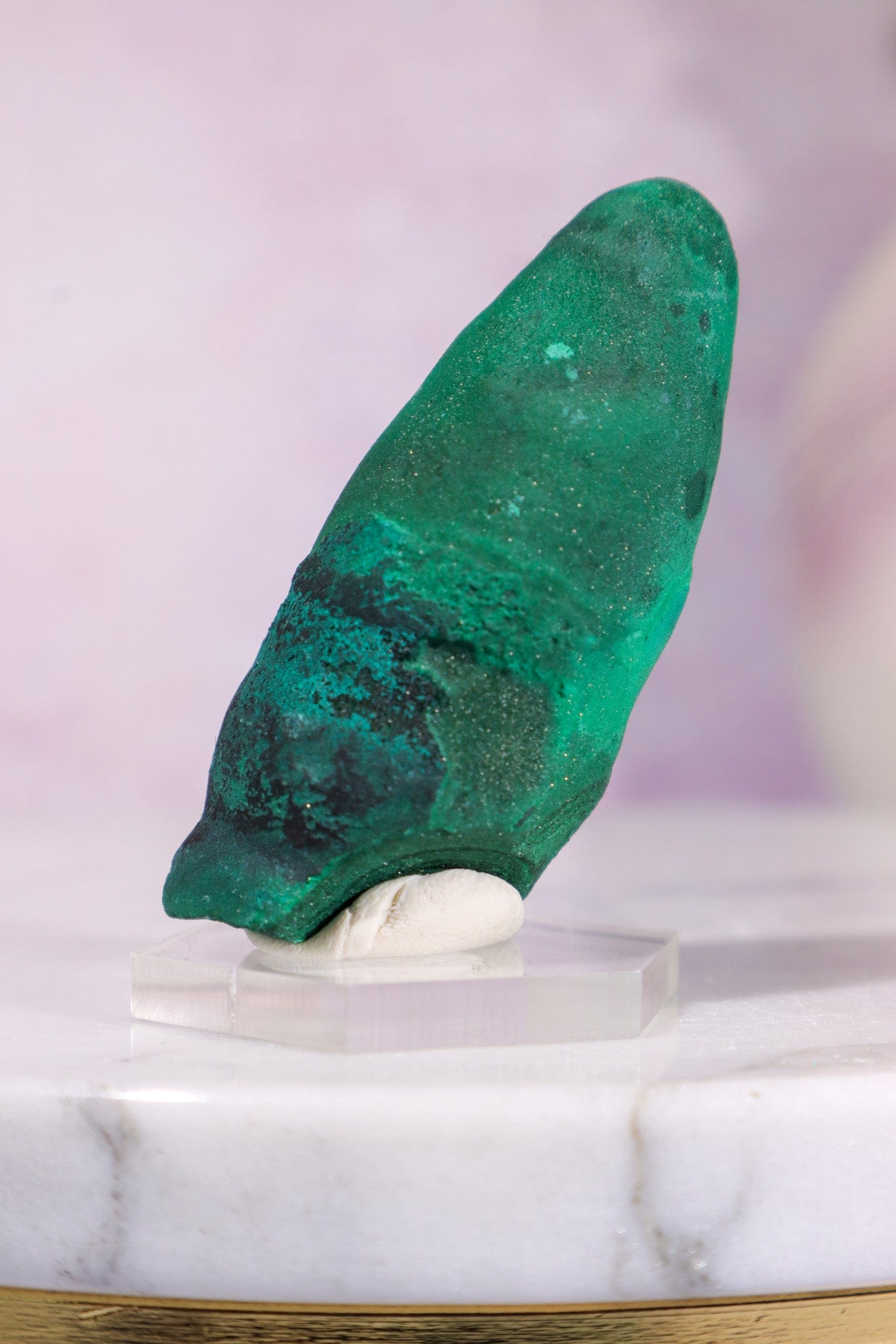Malachite Stalactite 52gr | Zaire- Congo Minerals Tali & Loz Crystals