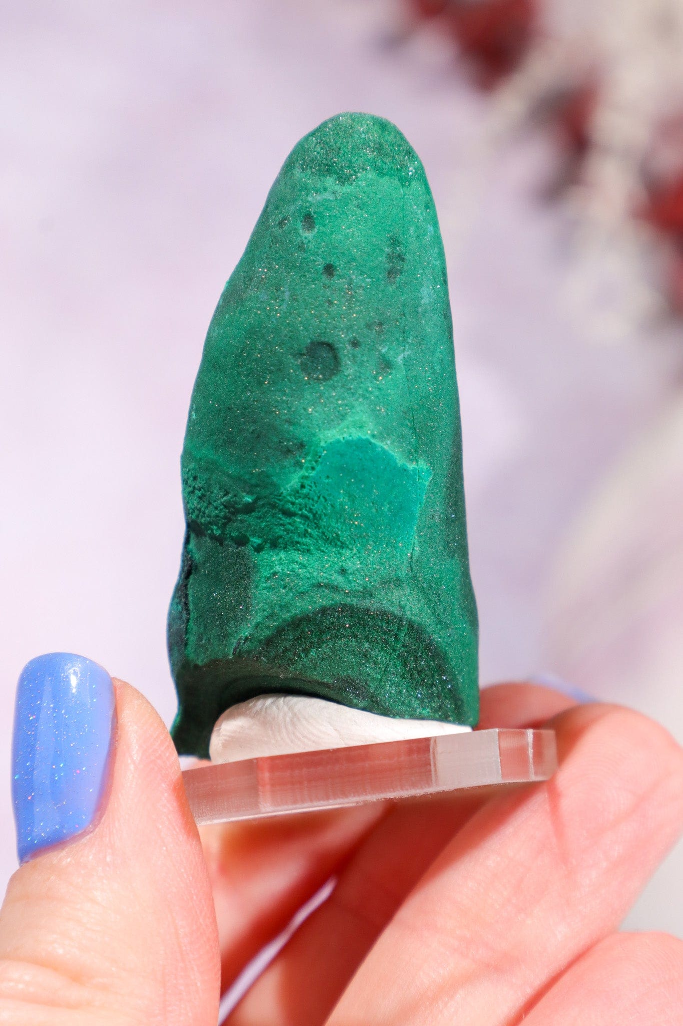 Malachite Stalactite 52gr | Zaire- Congo Minerals Tali & Loz Crystals