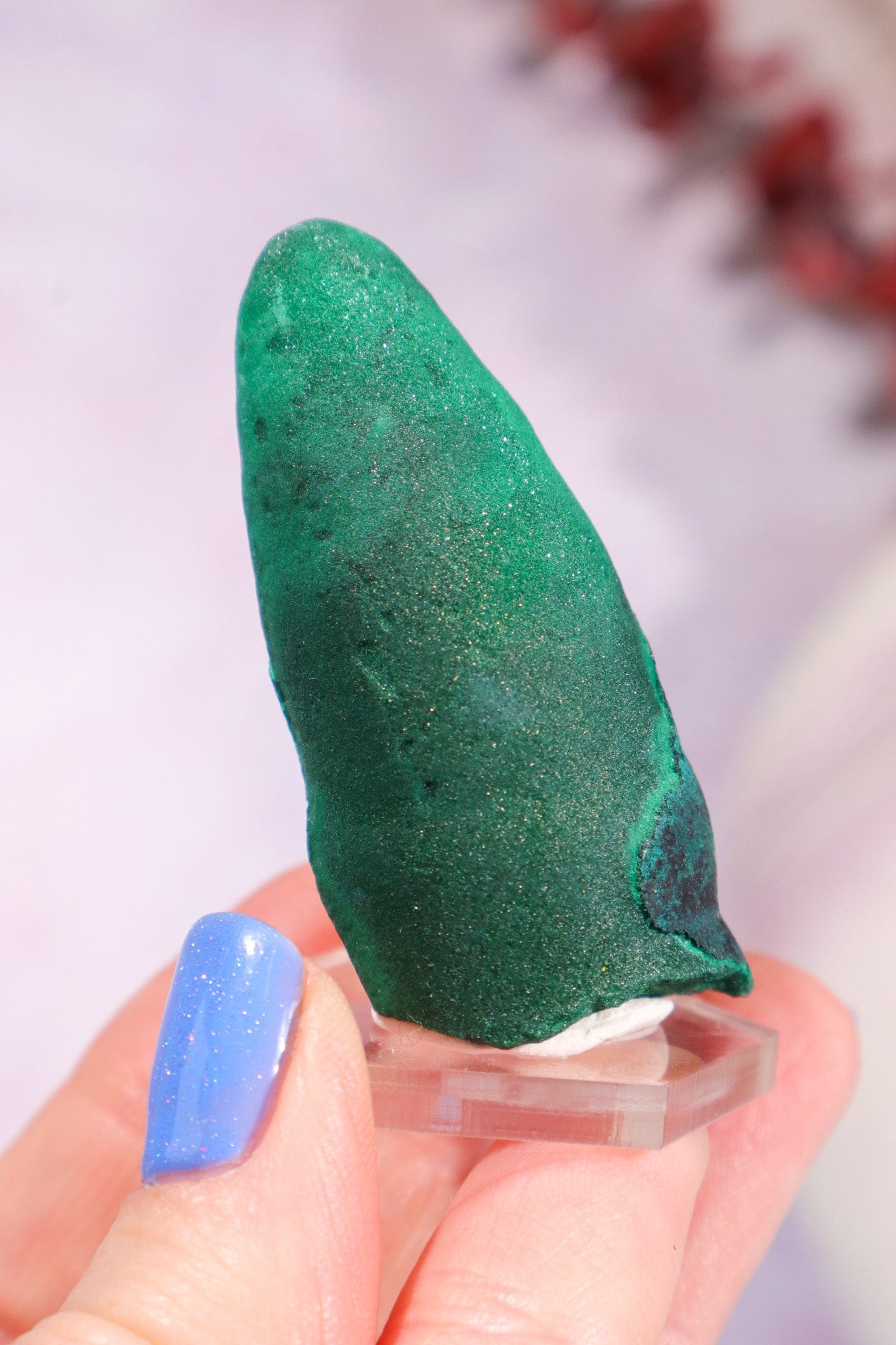 Malachite Stalactite 52gr | Zaire- Congo Minerals Tali & Loz Crystals