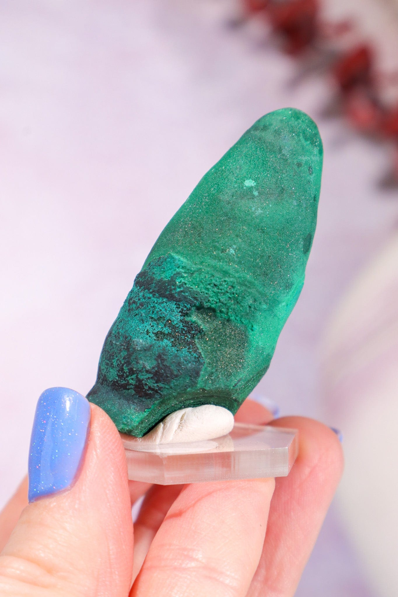 Malachite Stalactite 52gr | Zaire- Congo Minerals Tali & Loz Crystals