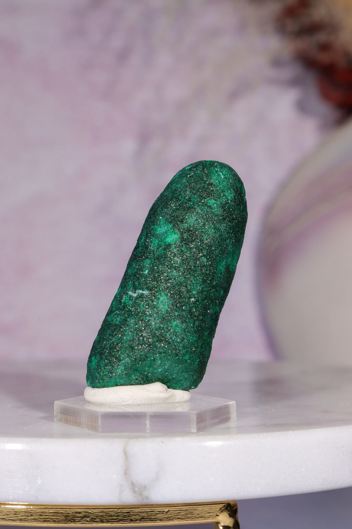Malachite Stalactite 52gr | Zaire- Congo Minerals Tali & Loz Crystals