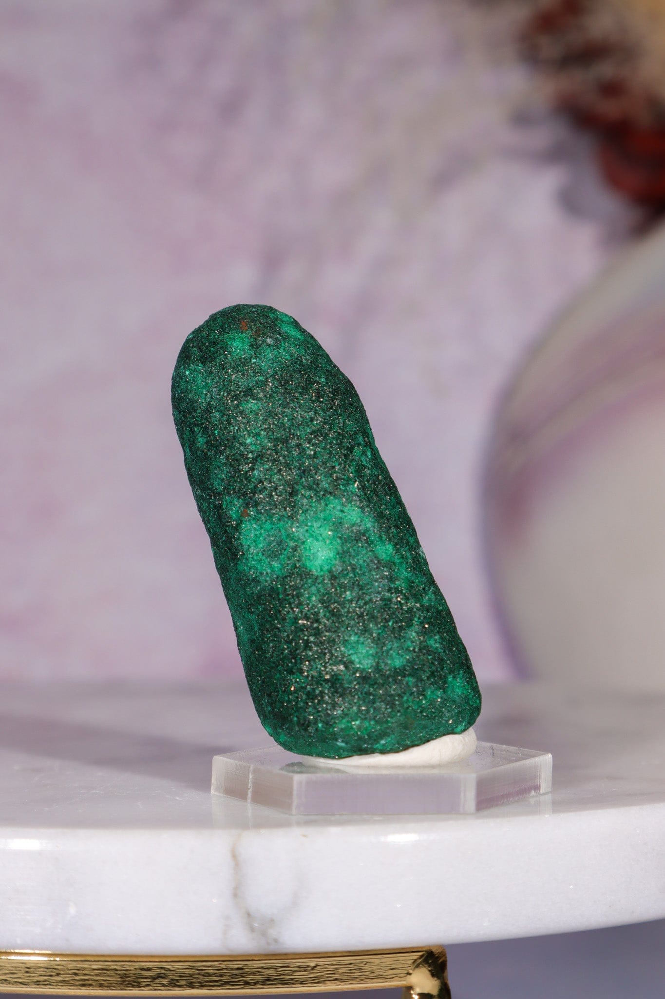 Malachite Stalactite 52gr | Zaire- Congo Minerals Tali & Loz Crystals