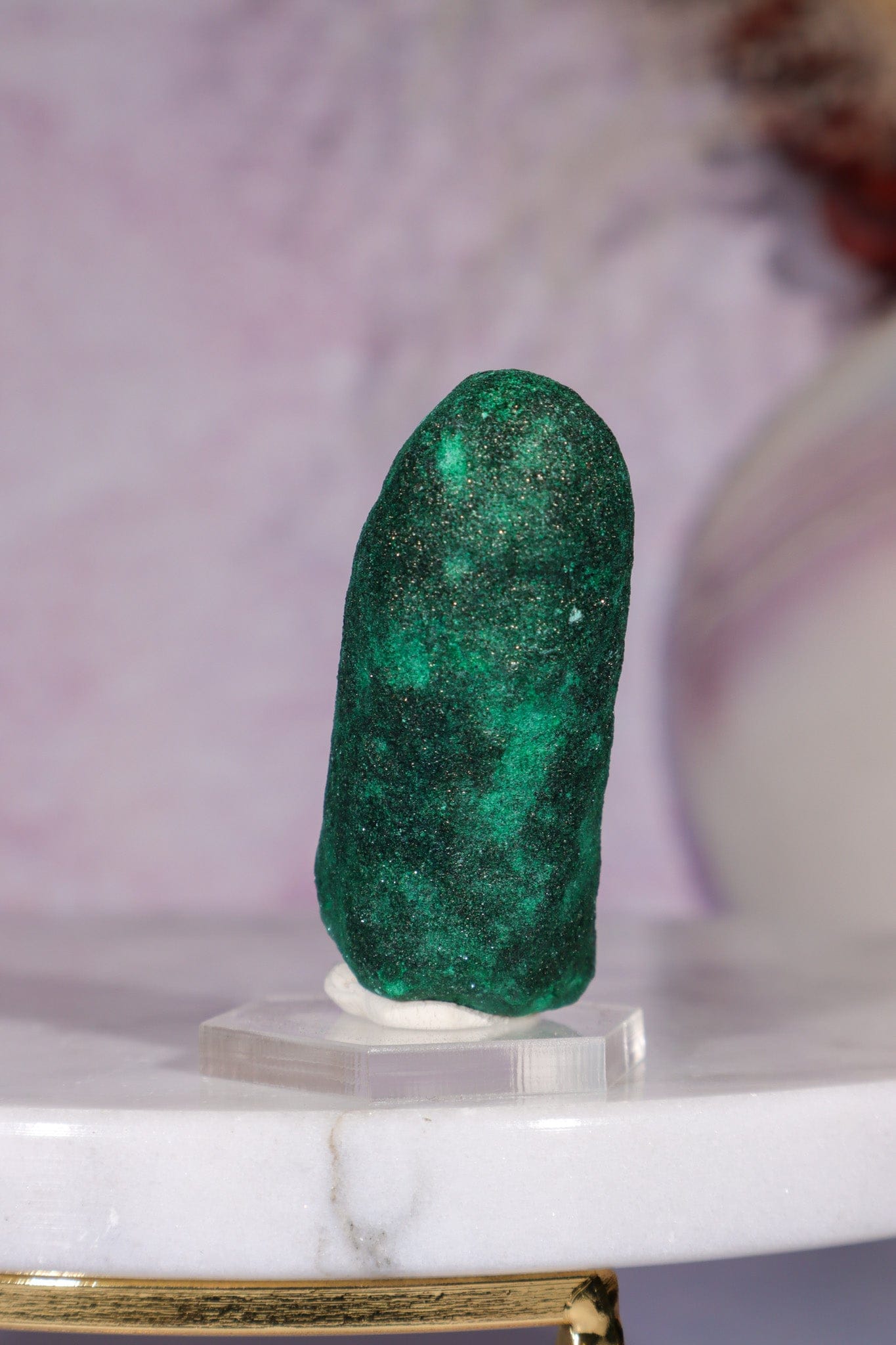 Malachite Stalactite 52gr | Zaire- Congo Minerals Tali & Loz Crystals