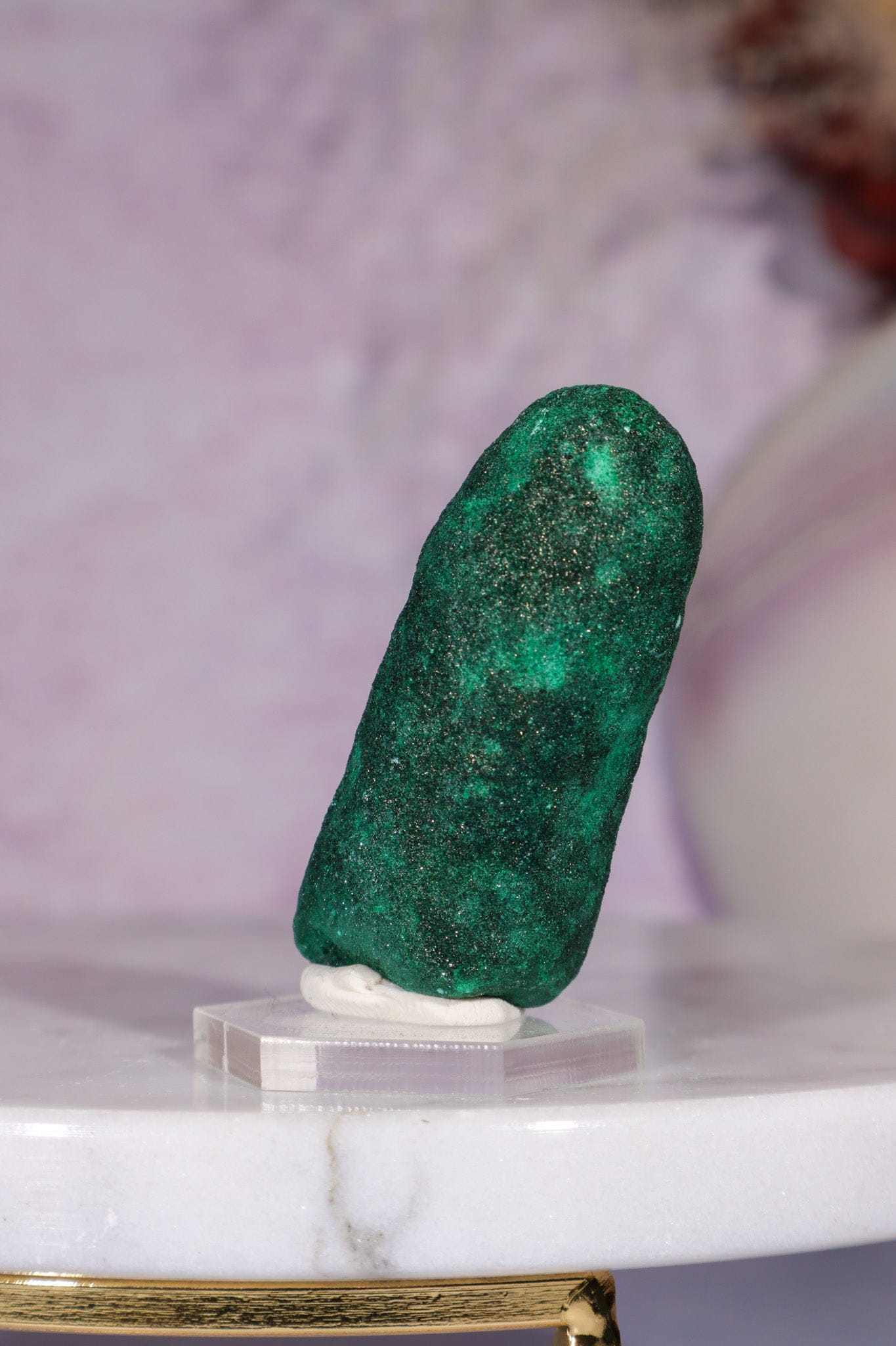 Malachite Stalactite 52gr | Zaire- Congo Minerals Tali & Loz Crystals