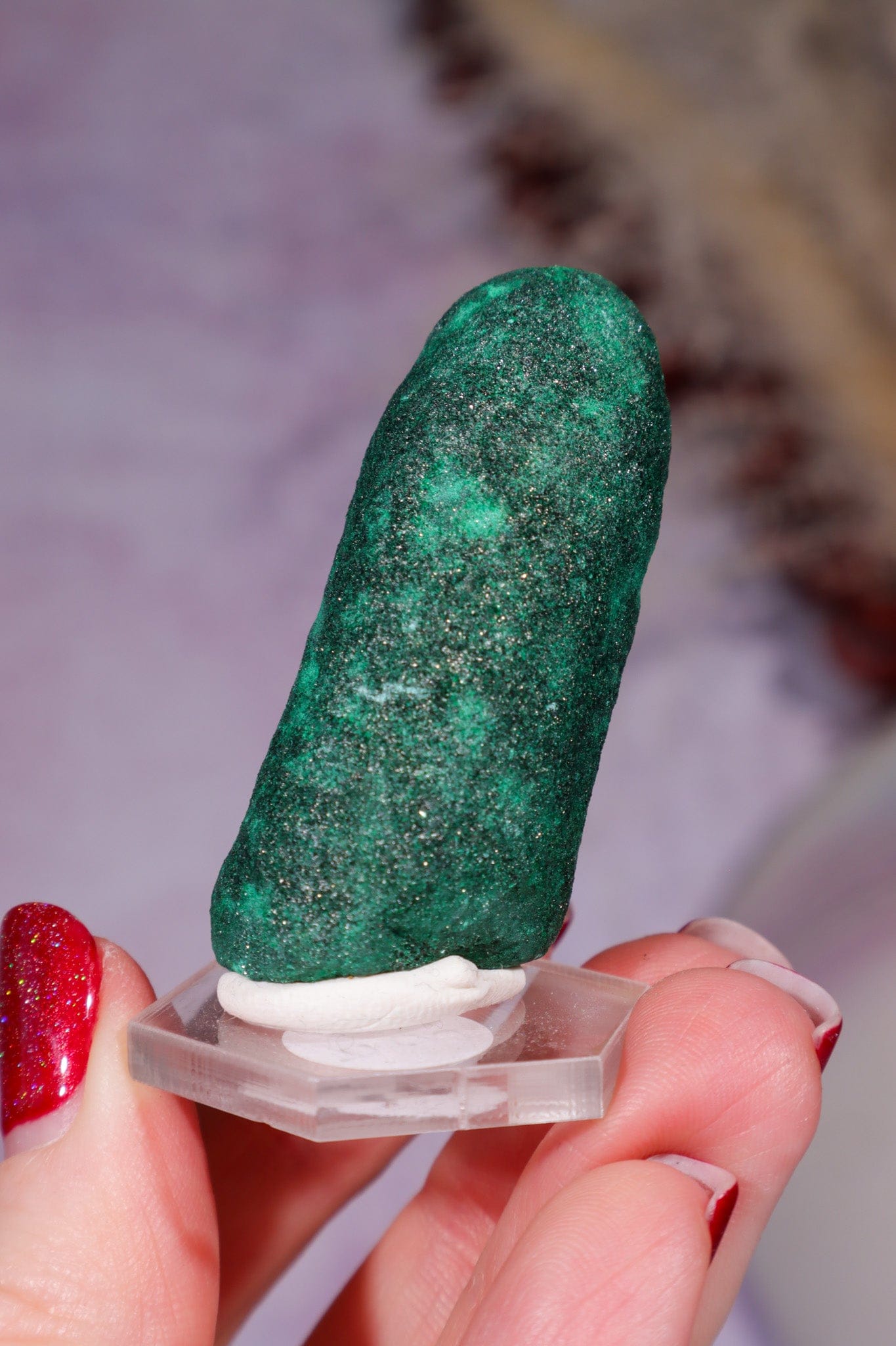 Malachite Stalactite 52gr | Zaire- Congo Minerals Tali & Loz Crystals