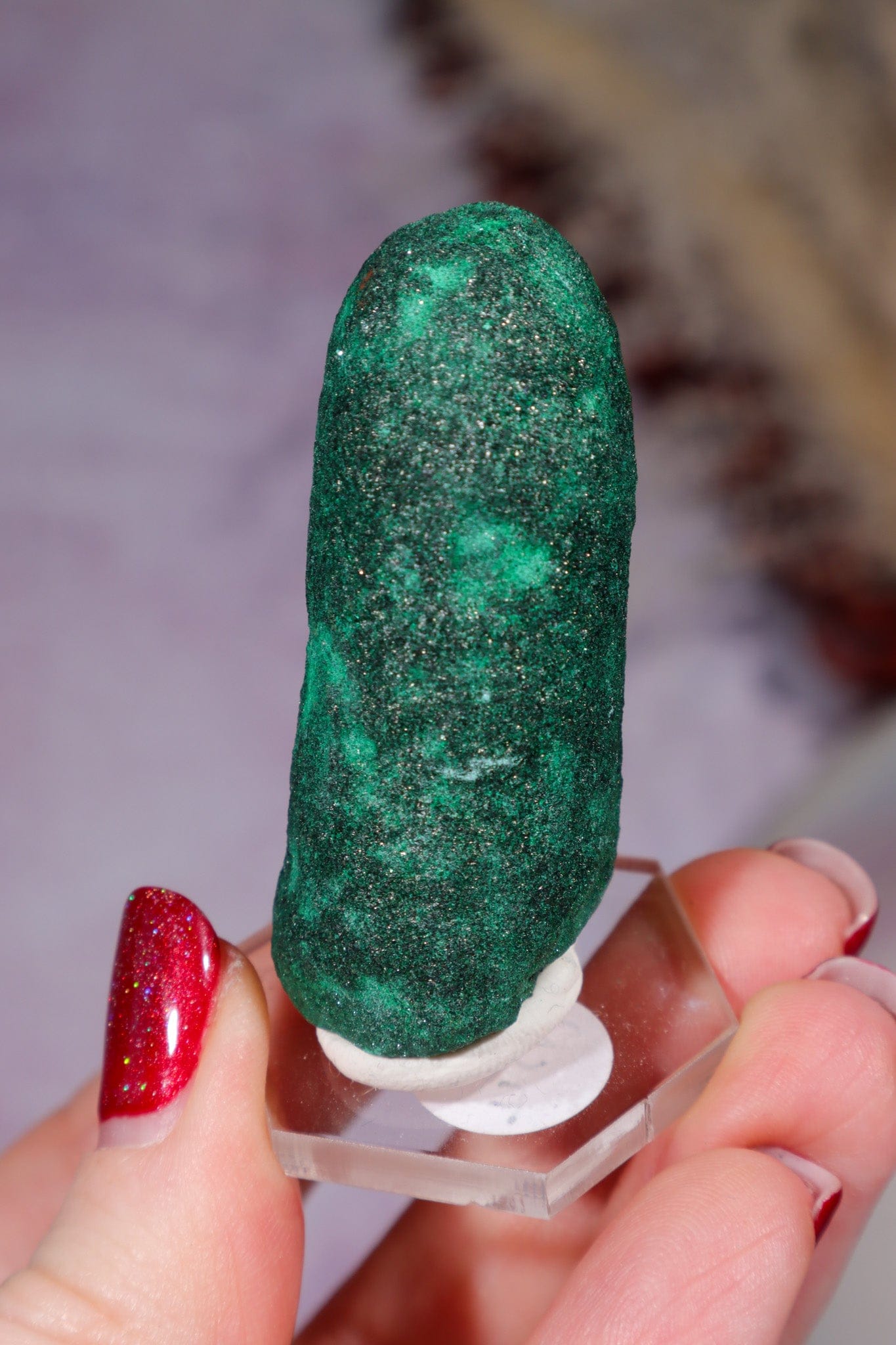 Malachite Stalactite 52gr | Zaire- Congo Minerals Tali & Loz Crystals