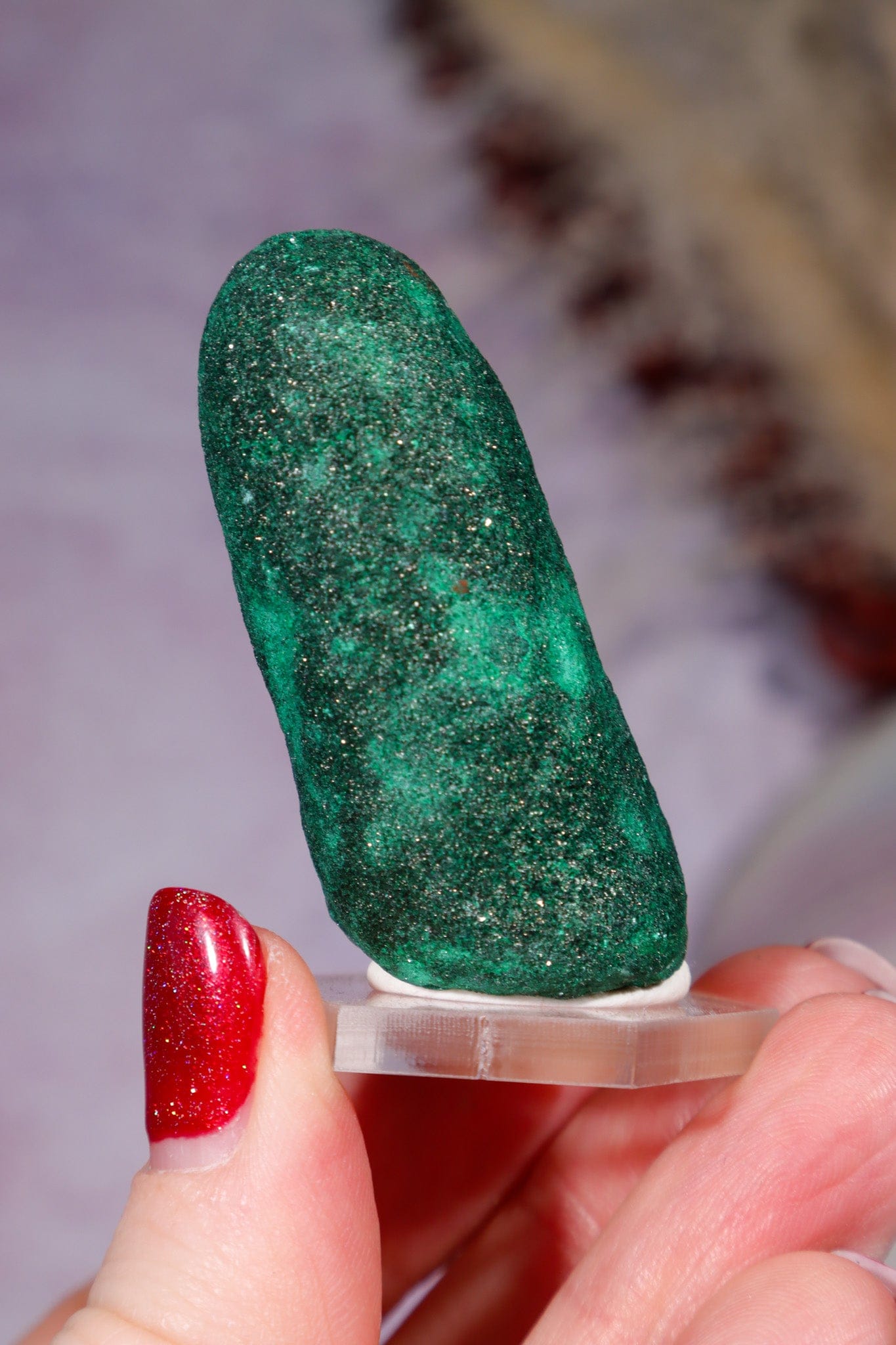 Malachite Stalactite 52gr | Zaire- Congo Minerals Tali & Loz Crystals