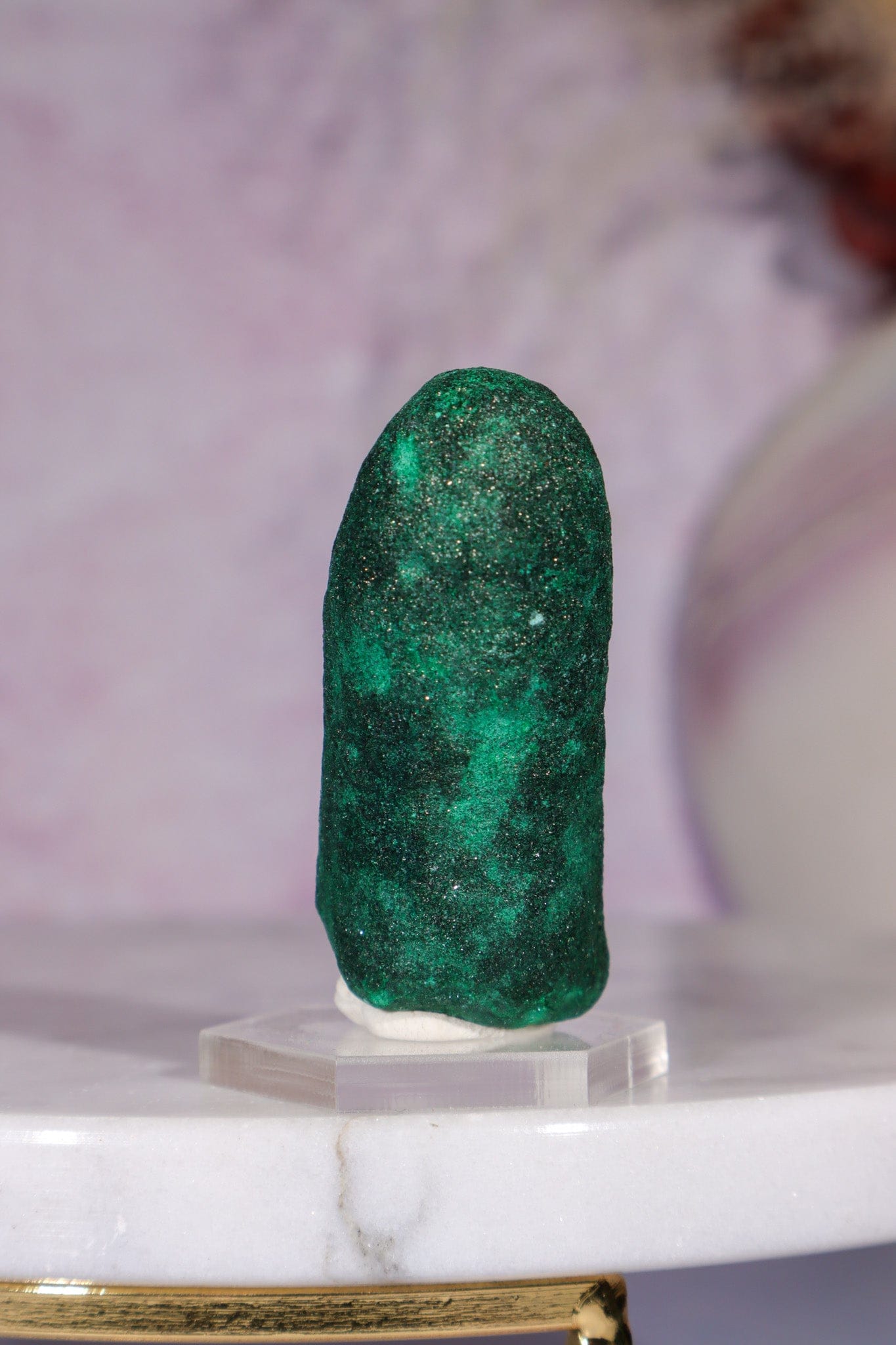 Malachite Stalactite 52gr | Zaire- Congo Minerals Tali & Loz Crystals