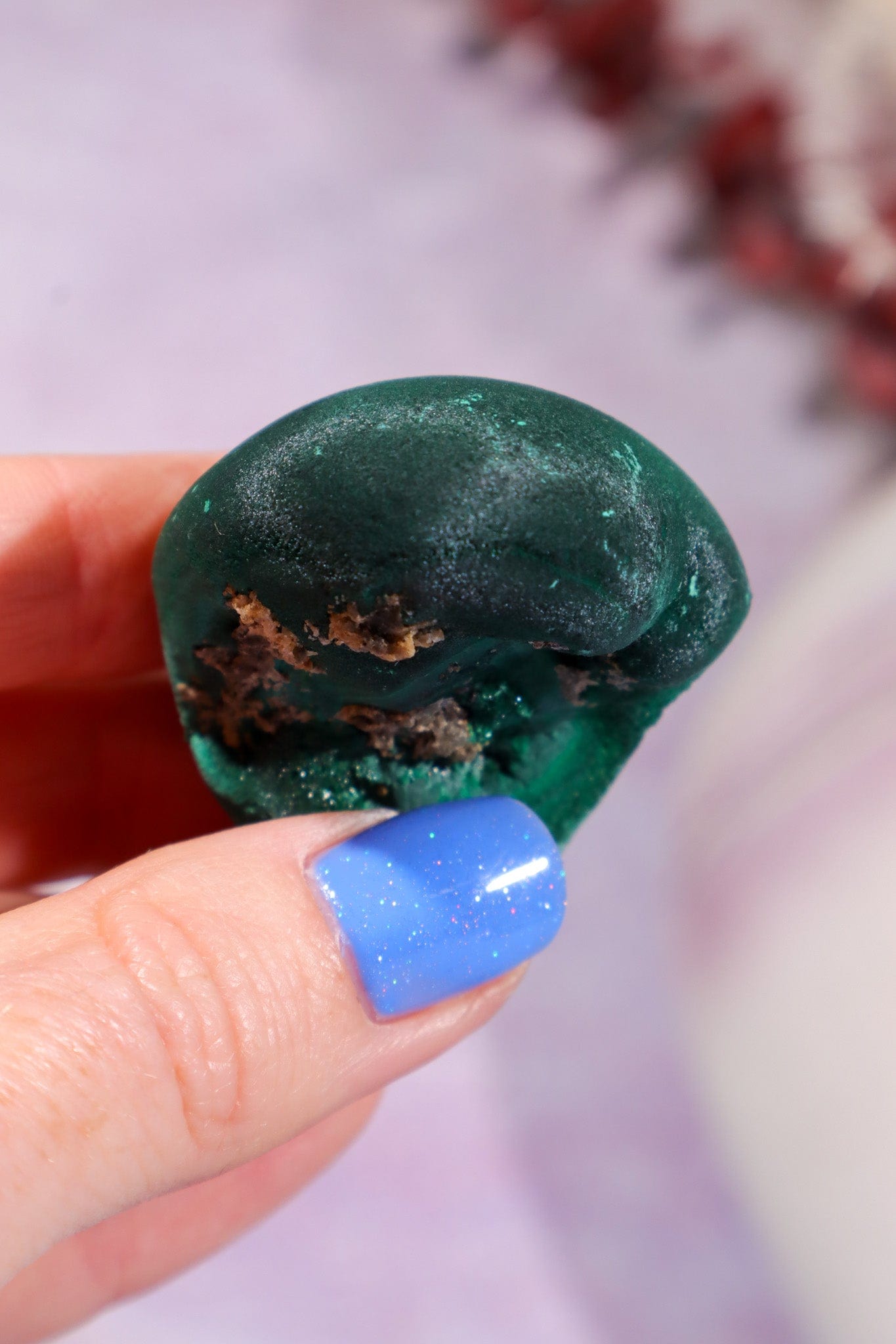 Malachite Stalactite 73gr | Zaire- Congo Minerals Tali & Loz Crystals