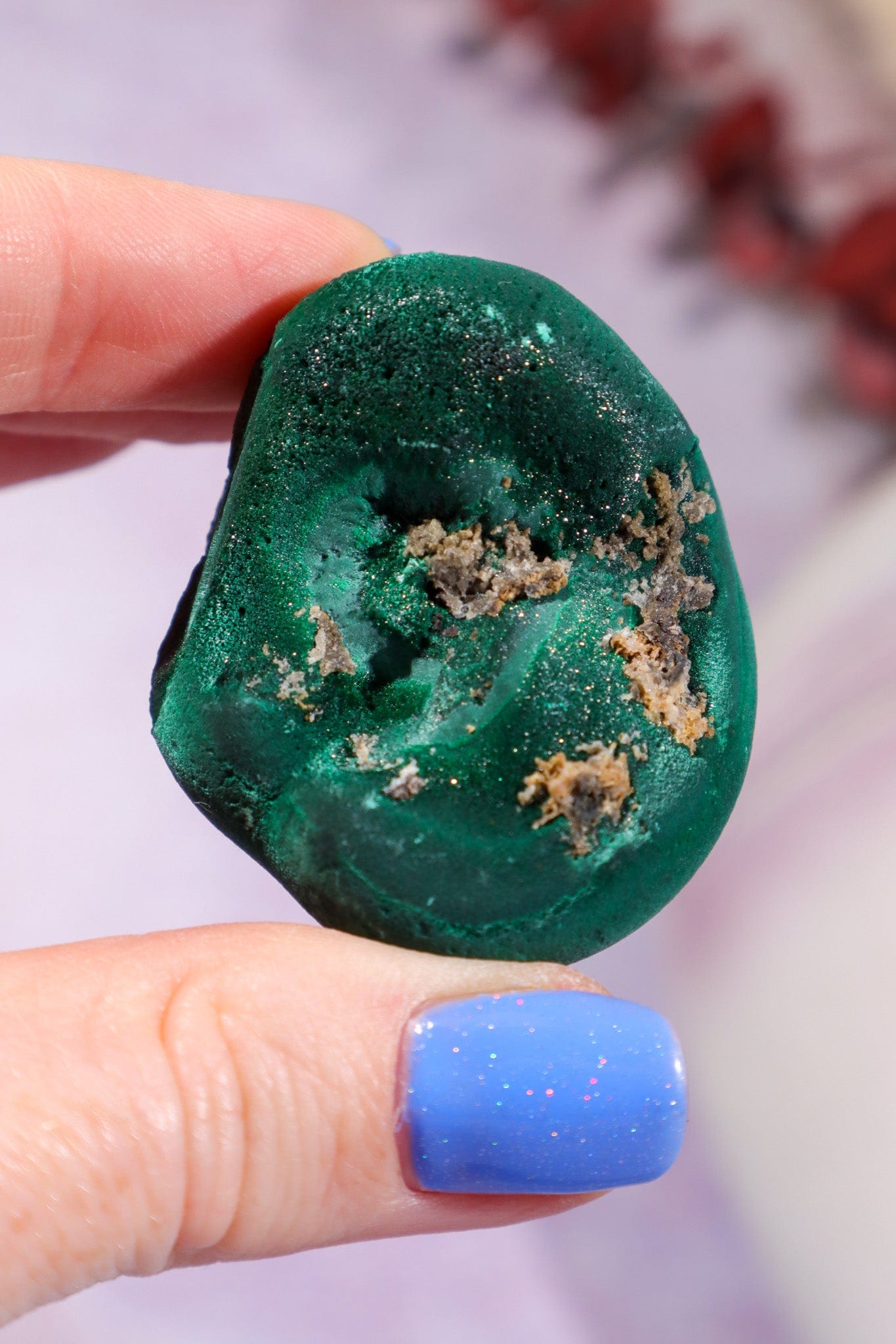 Malachite Stalactite 73gr | Zaire- Congo Minerals Tali & Loz Crystals
