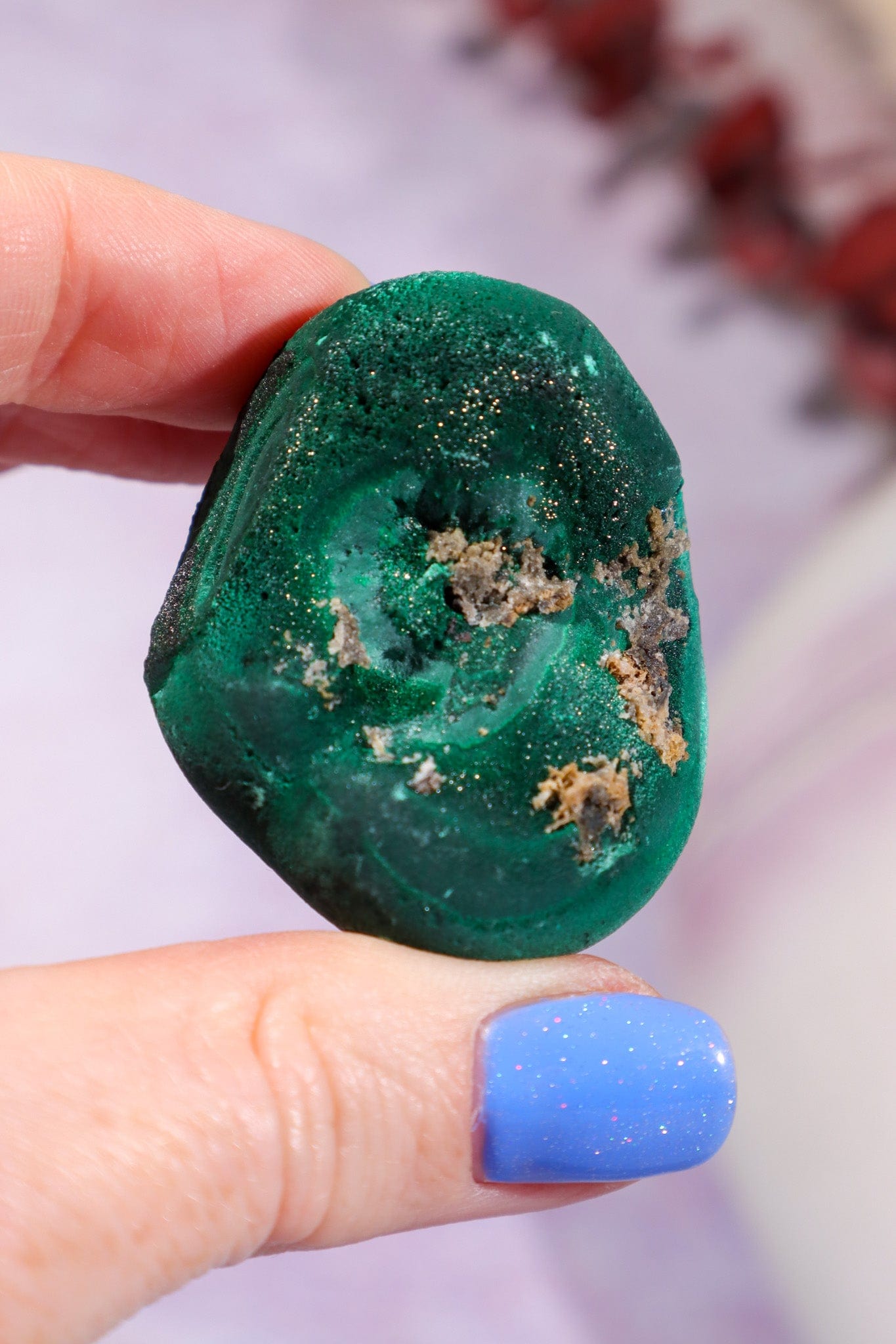 Malachite Stalactite 73gr | Zaire- Congo Minerals Tali & Loz Crystals