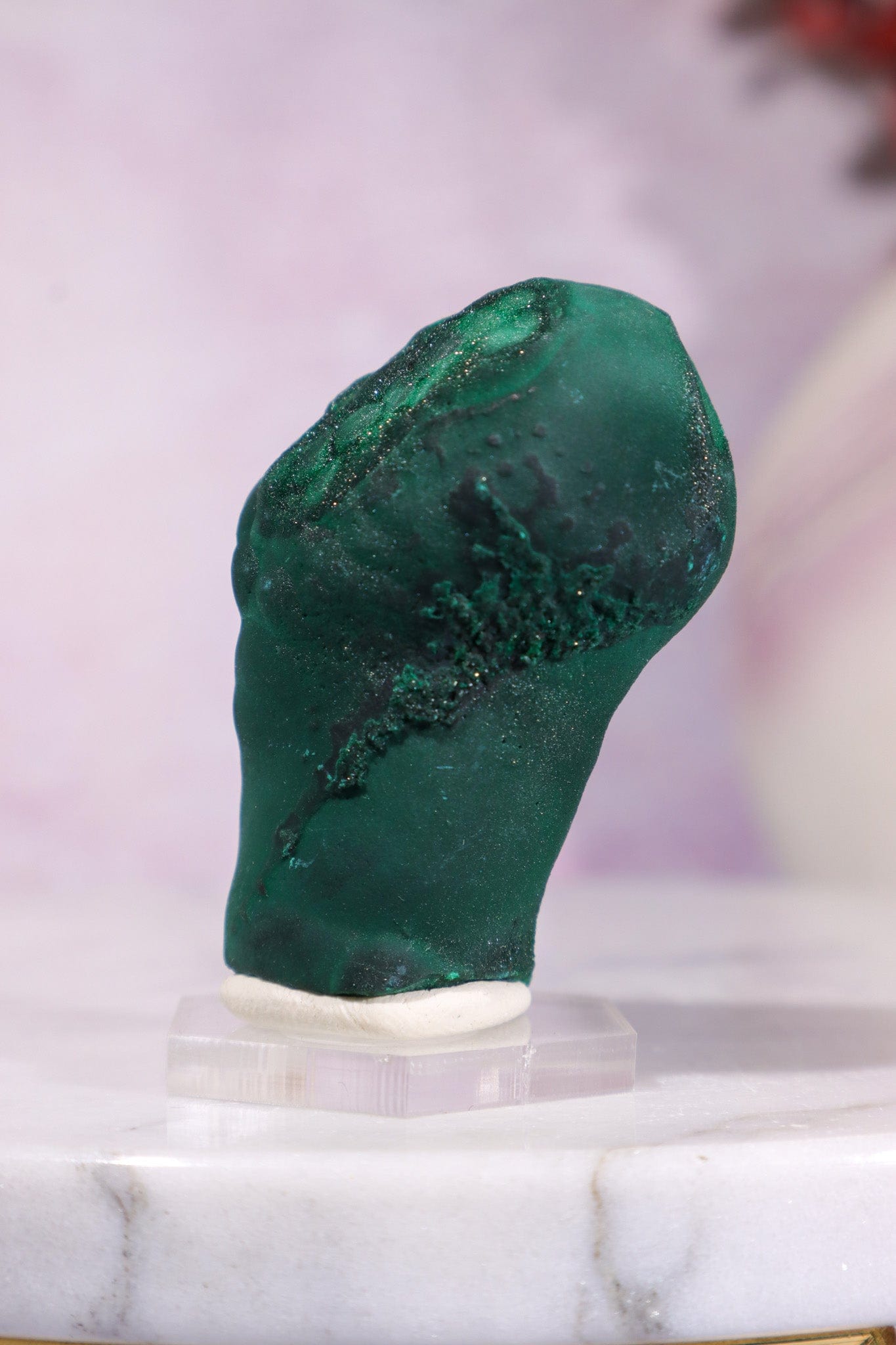 Malachite Stalactite 78gr | Zaire- Congo Minerals Tali & Loz Crystals