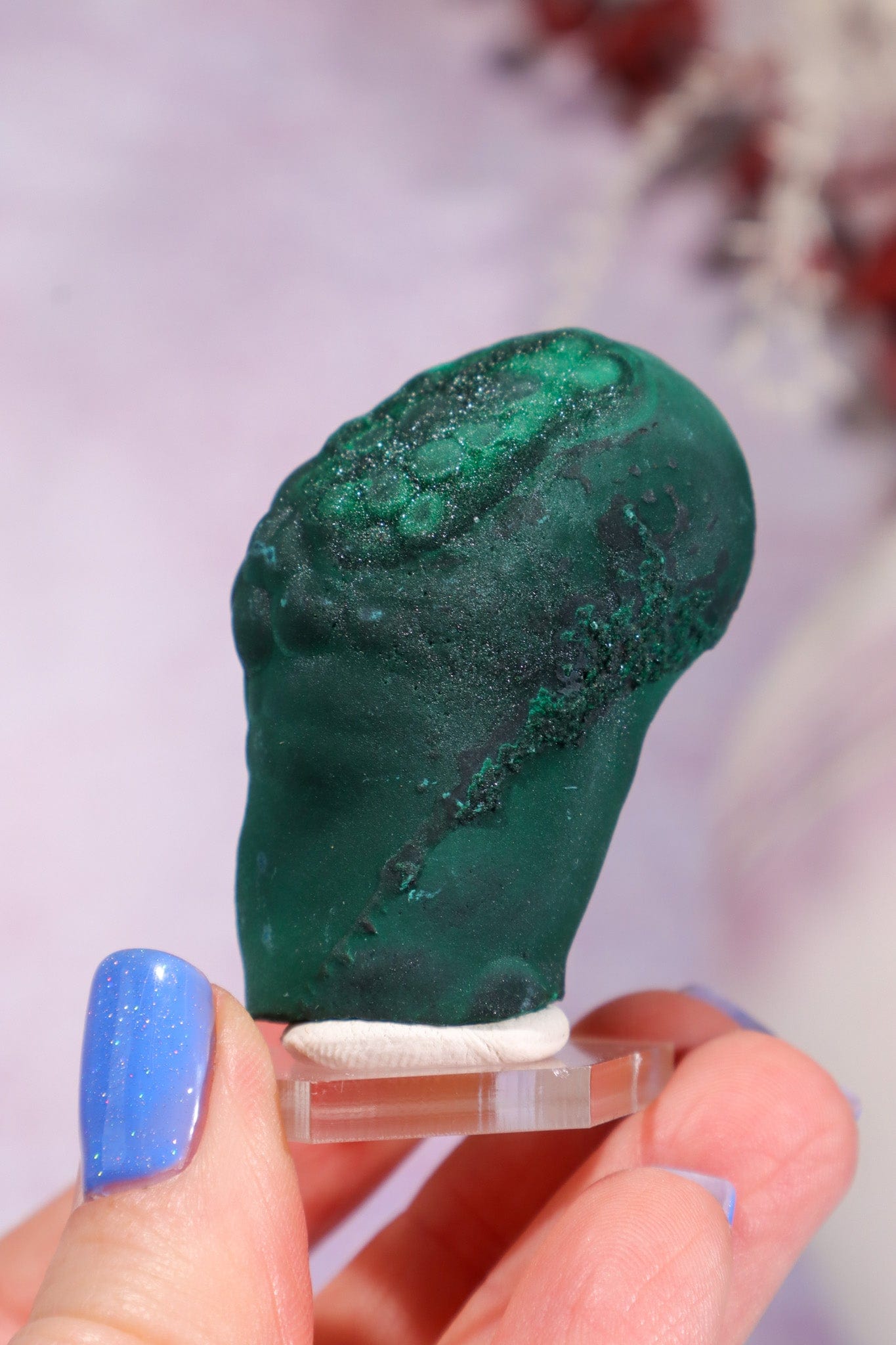 Malachite Stalactite 78gr | Zaire- Congo Minerals Tali & Loz Crystals