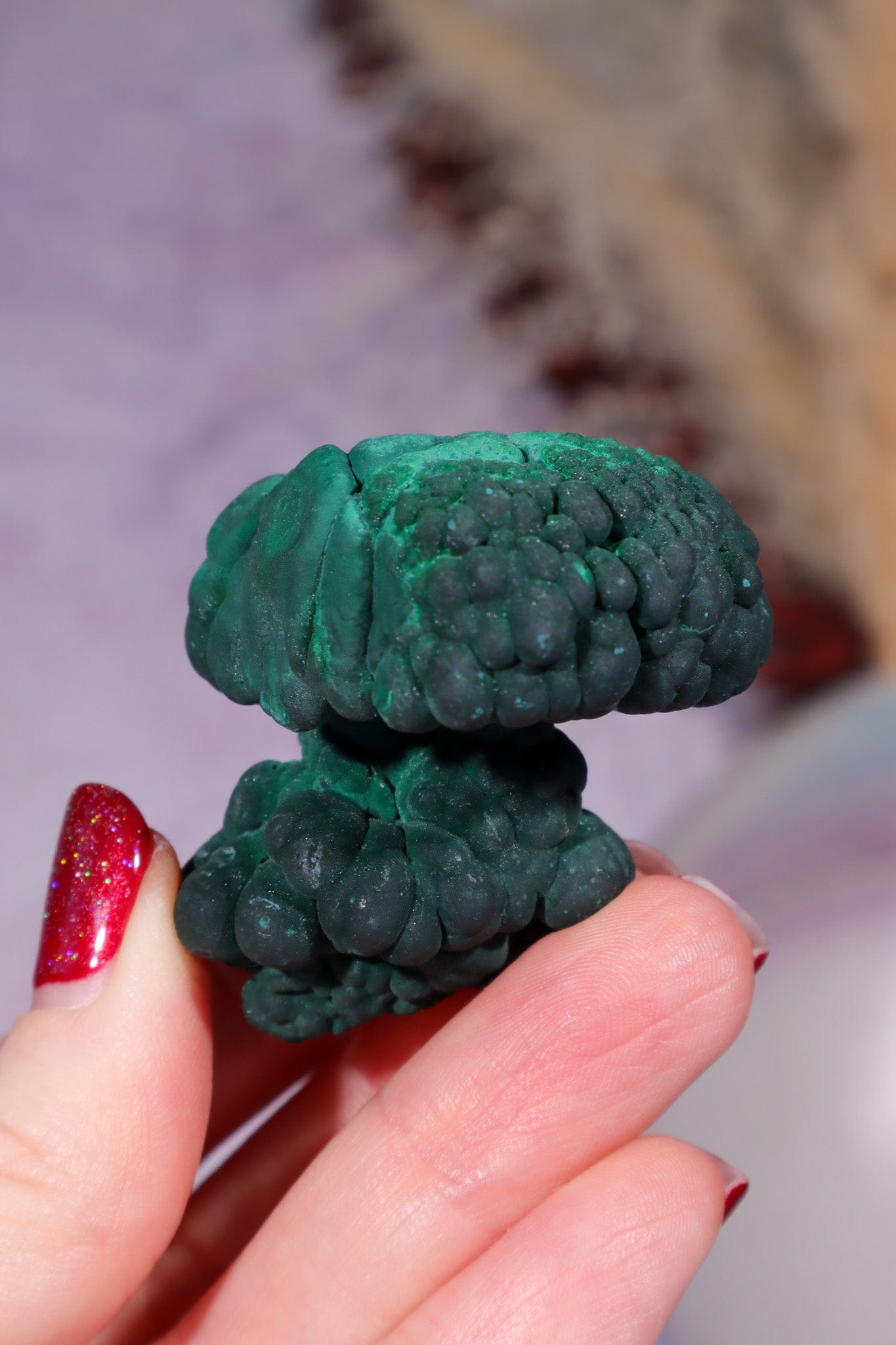 Malachite Stalactite 83gr , Zaire- Congo Minerals Tali & Loz Crystals
