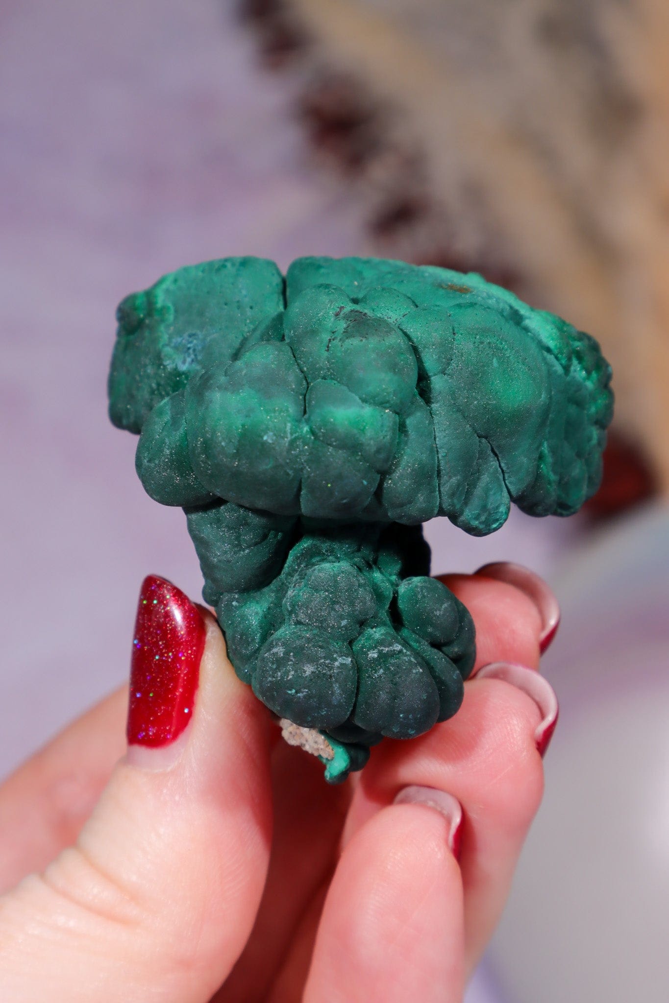 Malachite Stalactite 83gr , Zaire- Congo Minerals Tali & Loz Crystals