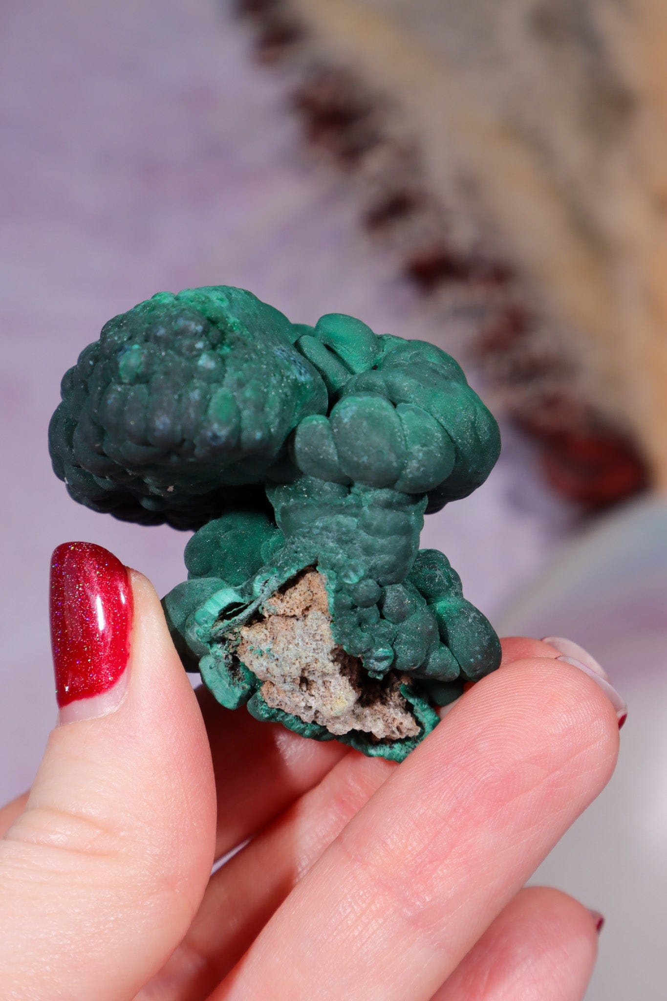 Malachite Stalactite 83gr , Zaire- Congo Minerals Tali & Loz Crystals